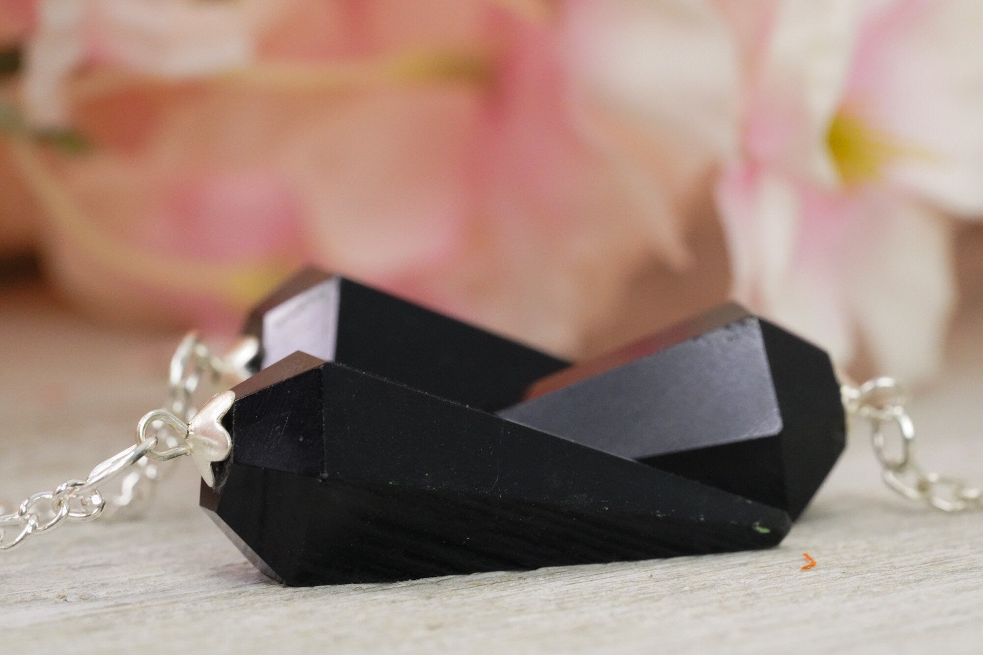 Black Obsidian Crystal Pendulum