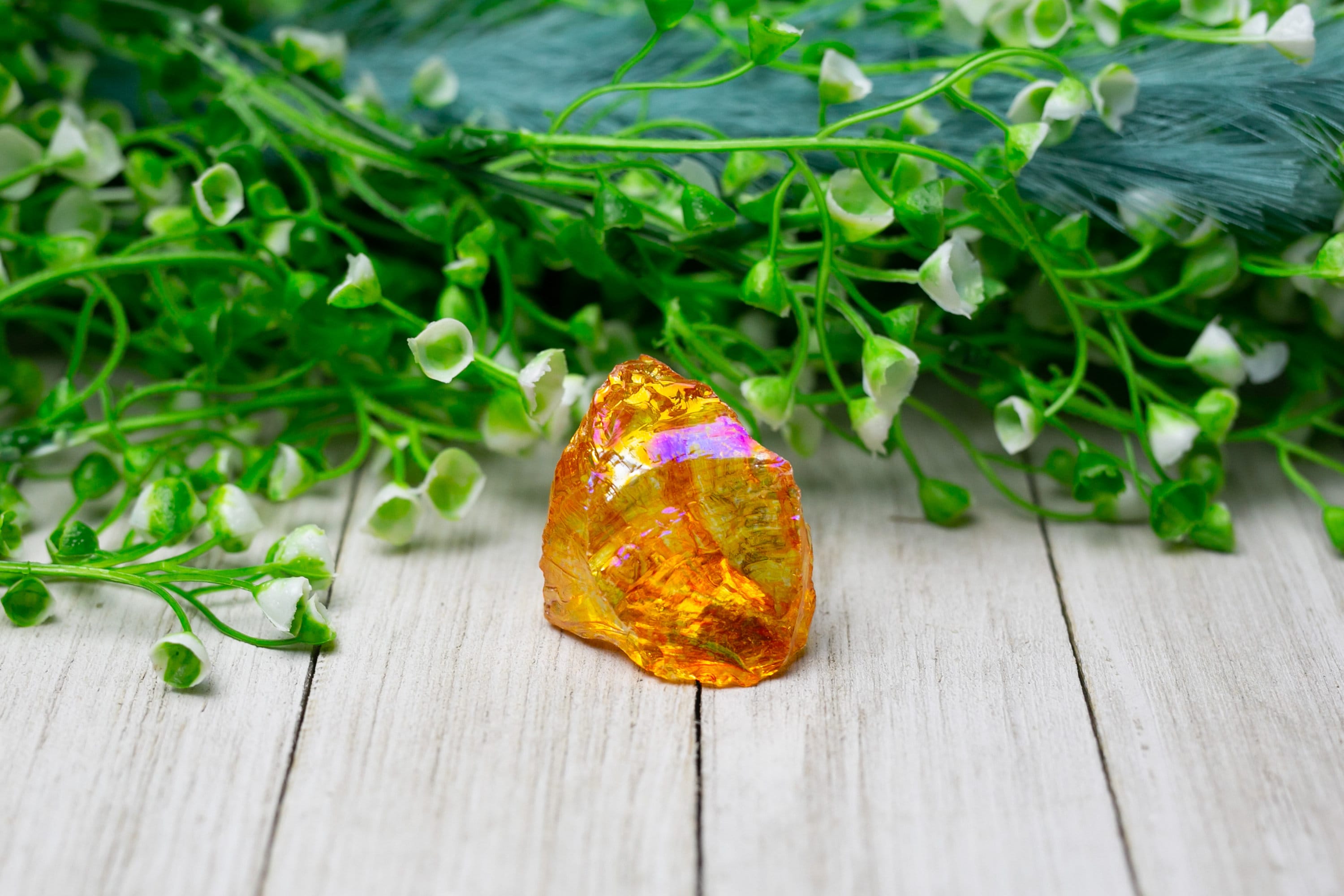 Raw Orange Aura Quartz