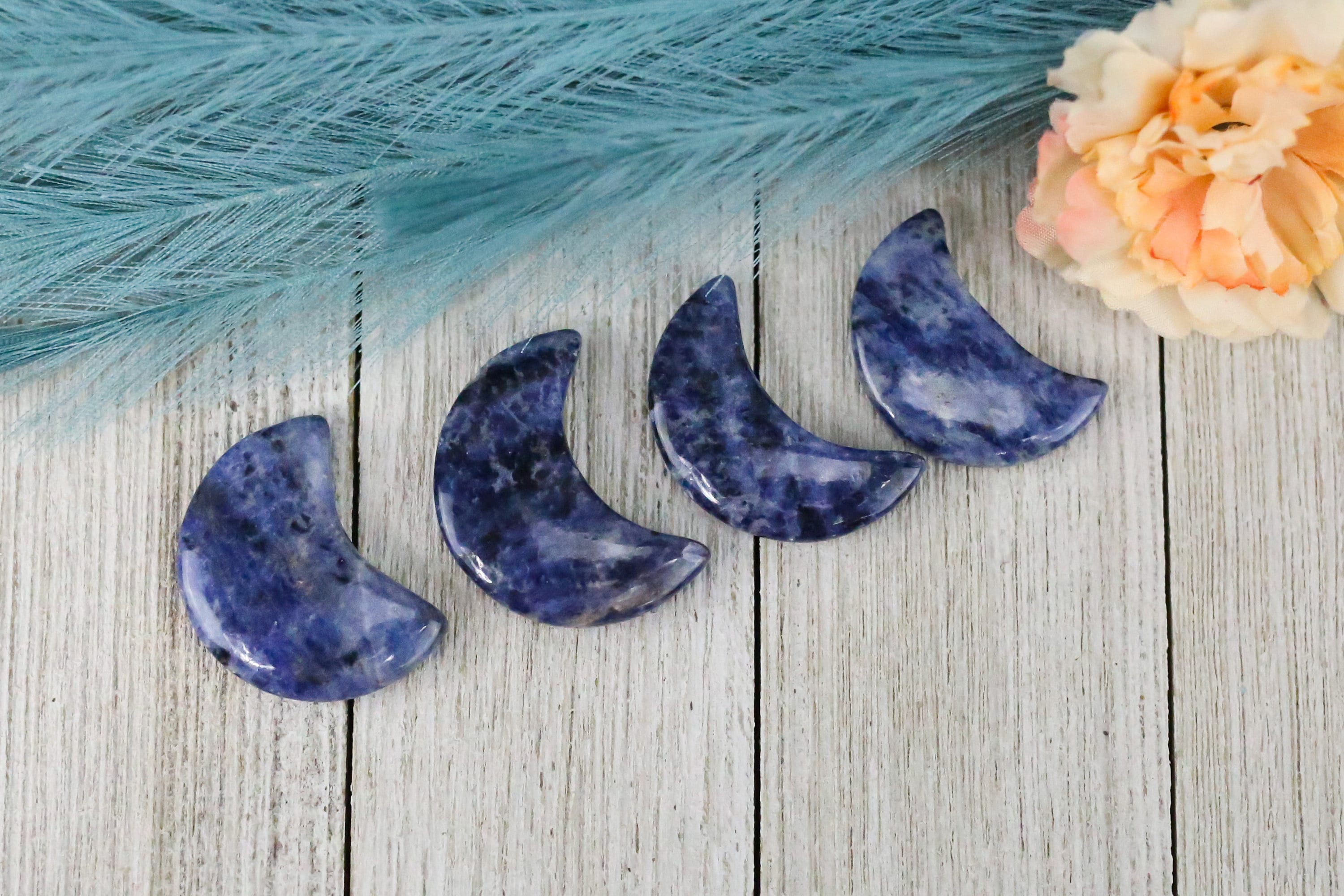 Sodalite Crystal Crescent Moon