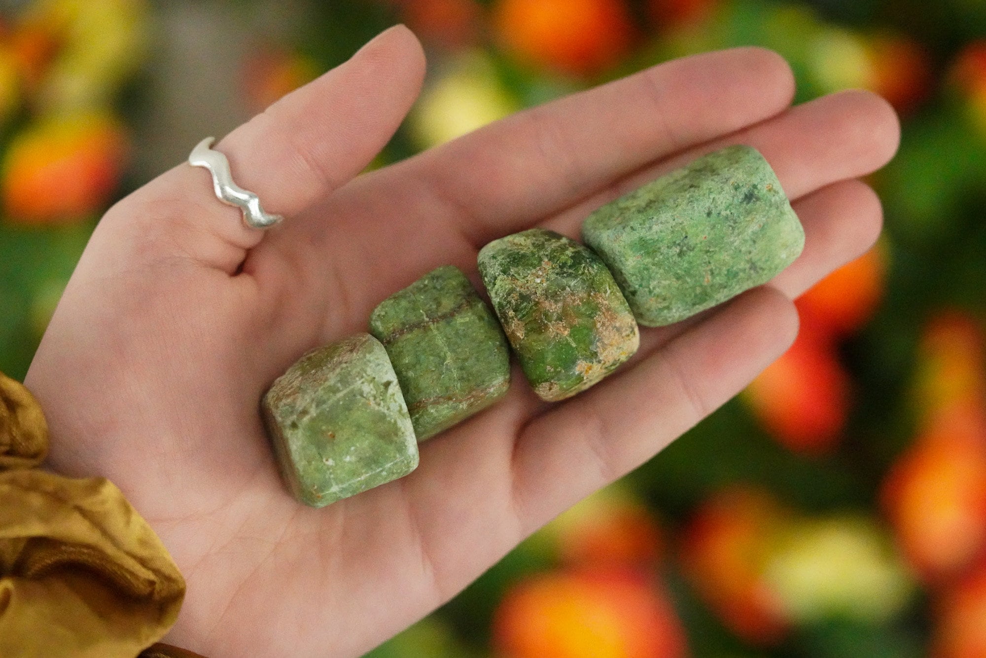 Tumbled Green Opal Polished Stone