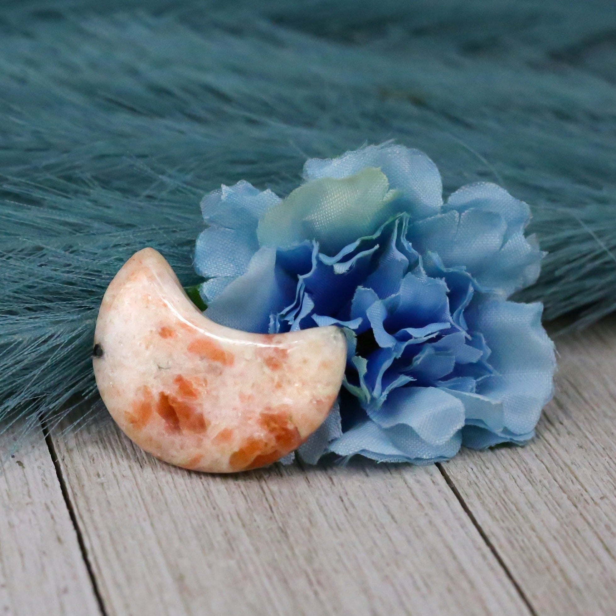 Sunstone Crystal Crescent Moon