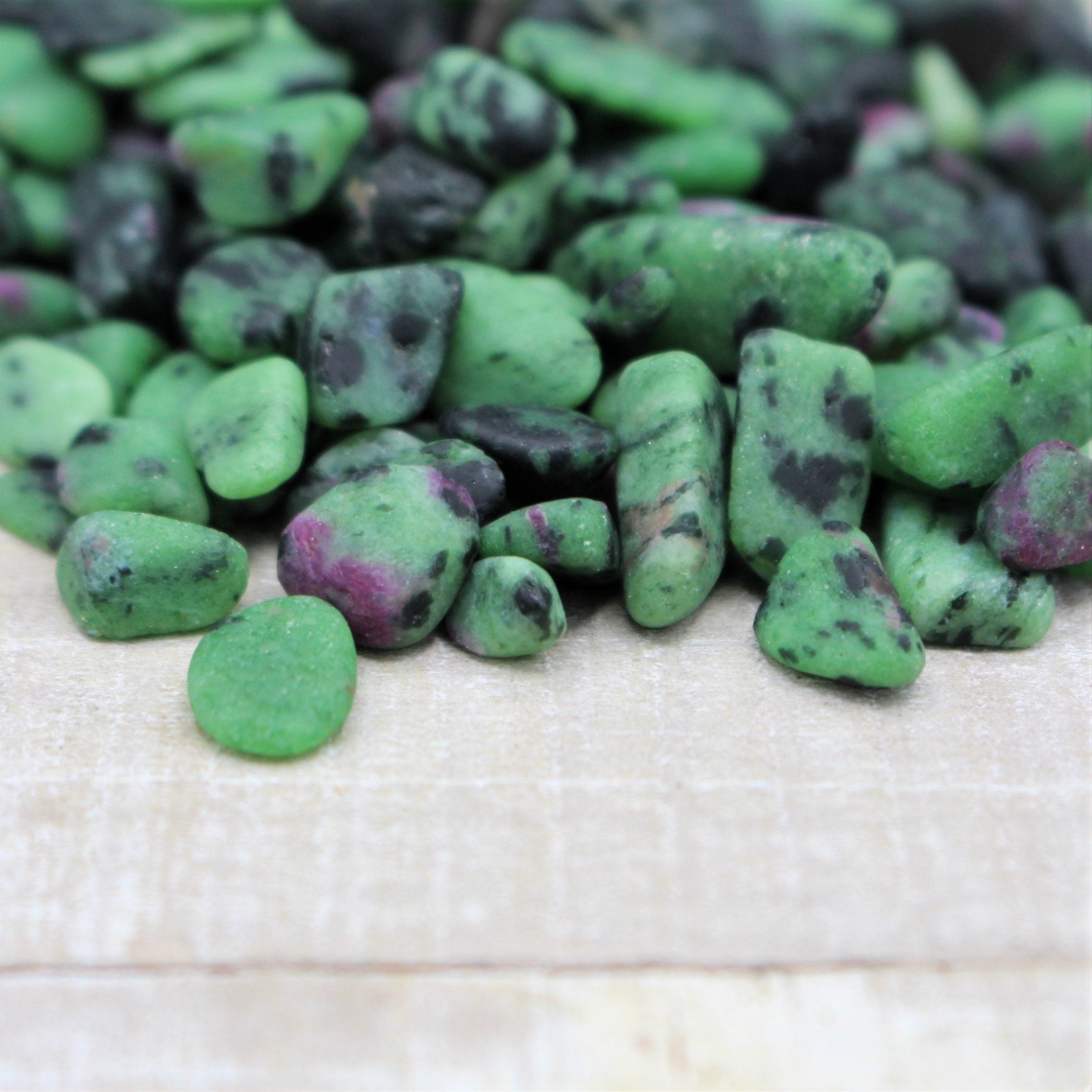 Ruby Zoisite Tumbled Gemstone Chips