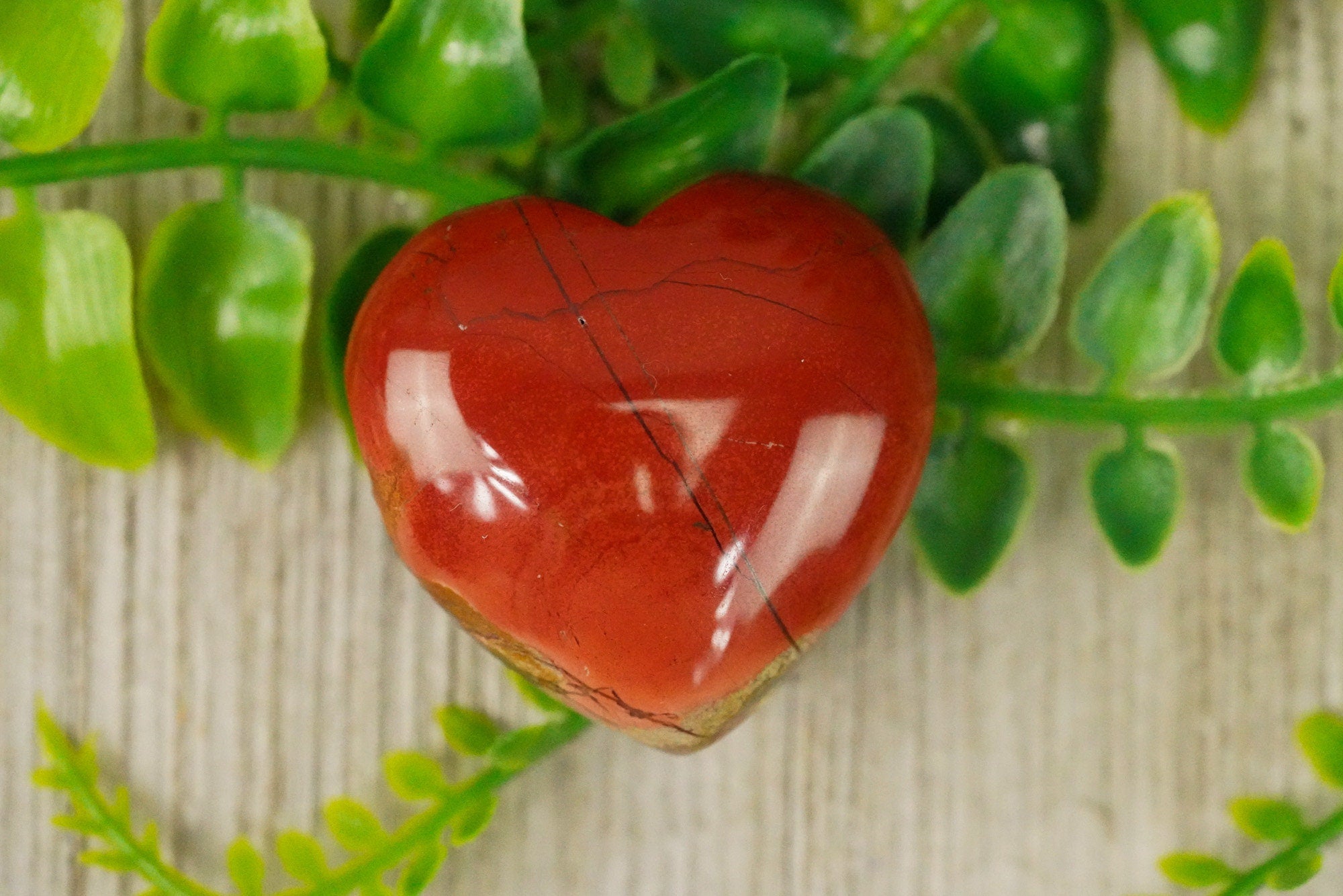 Large Red Jasper Crystal Heart