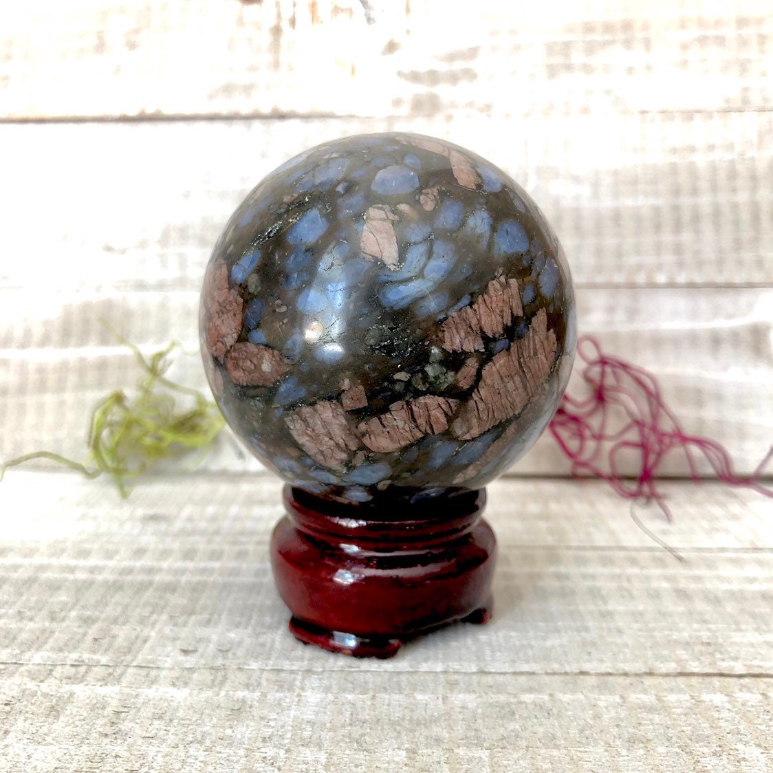 Red Glaucophane Crystal Ball 60mm
