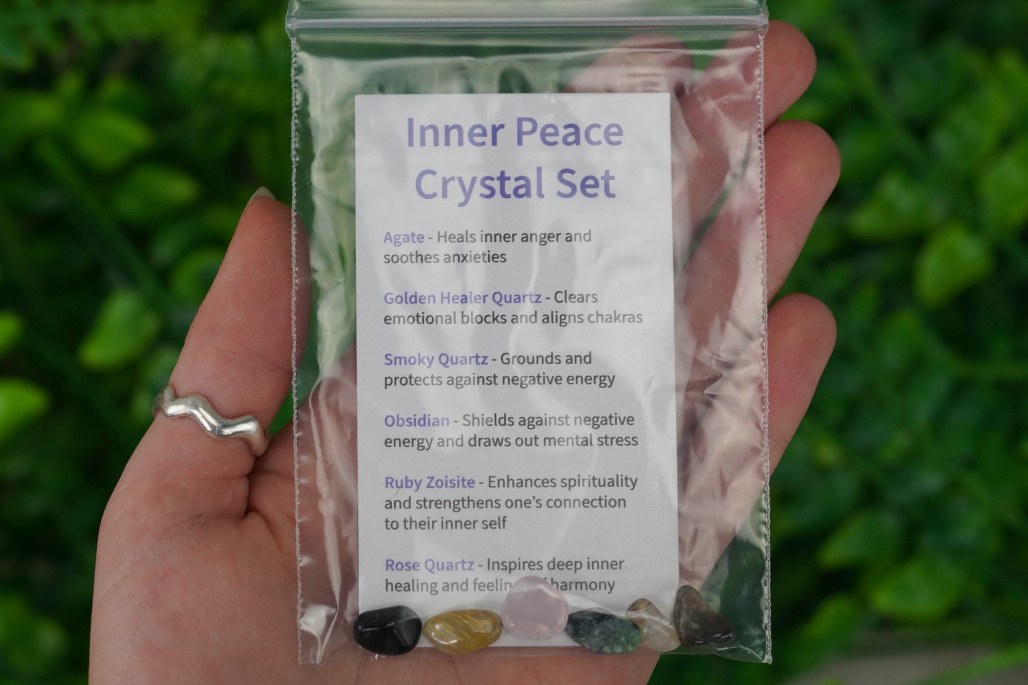 Inner Peace Tumbled Chip Crystal Set