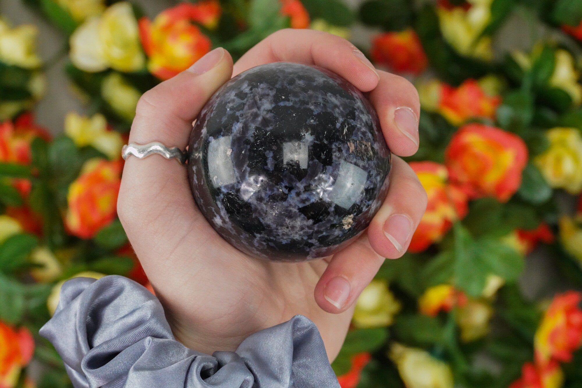 Polished Gabbro Crystal Ball 60mm