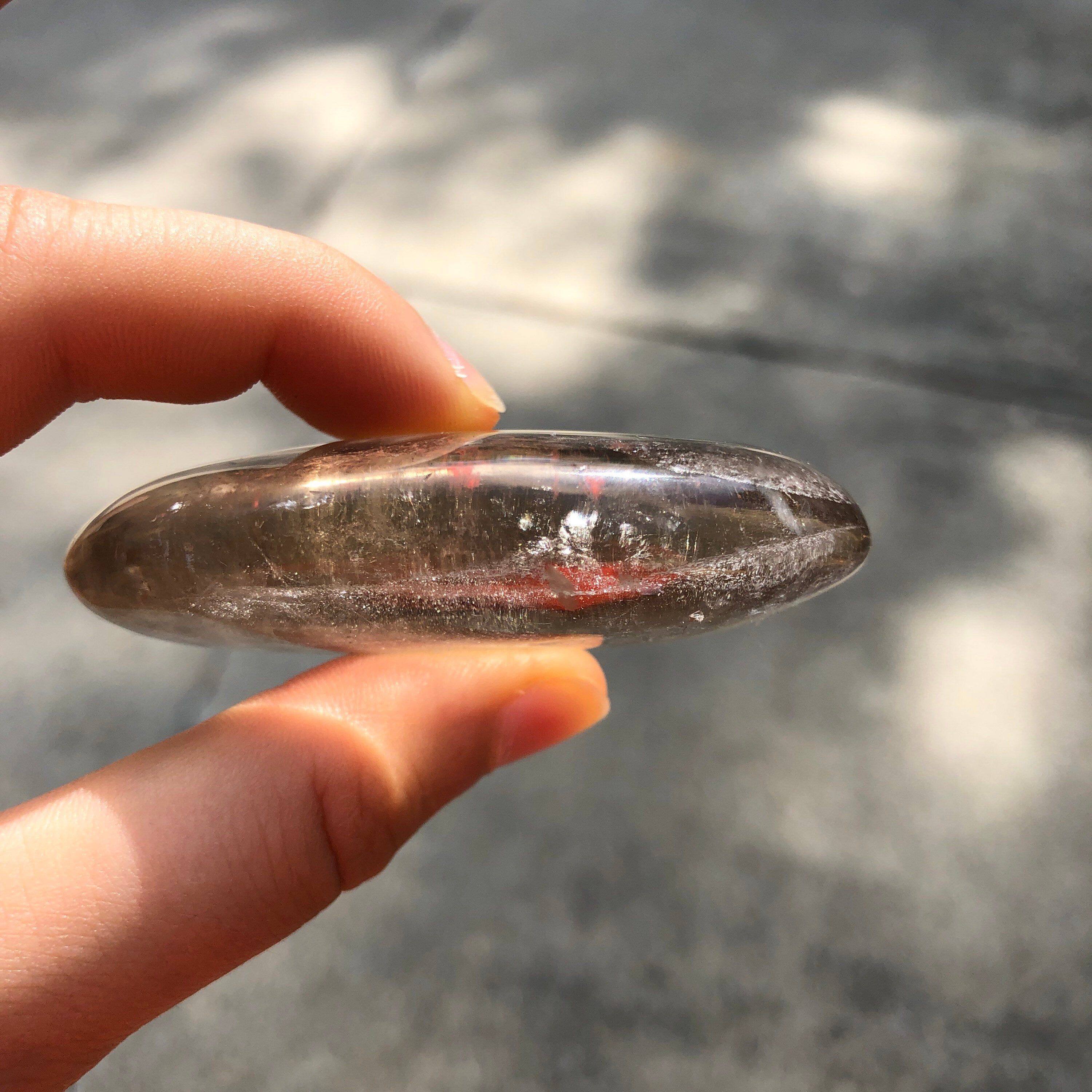 Smoky Quartz Palm Stone