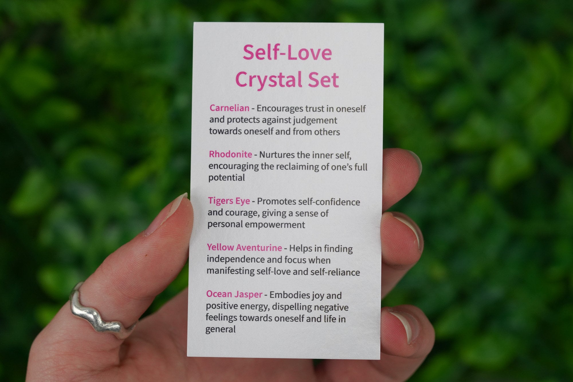Self-Love Tumbled Chip Crystal Set