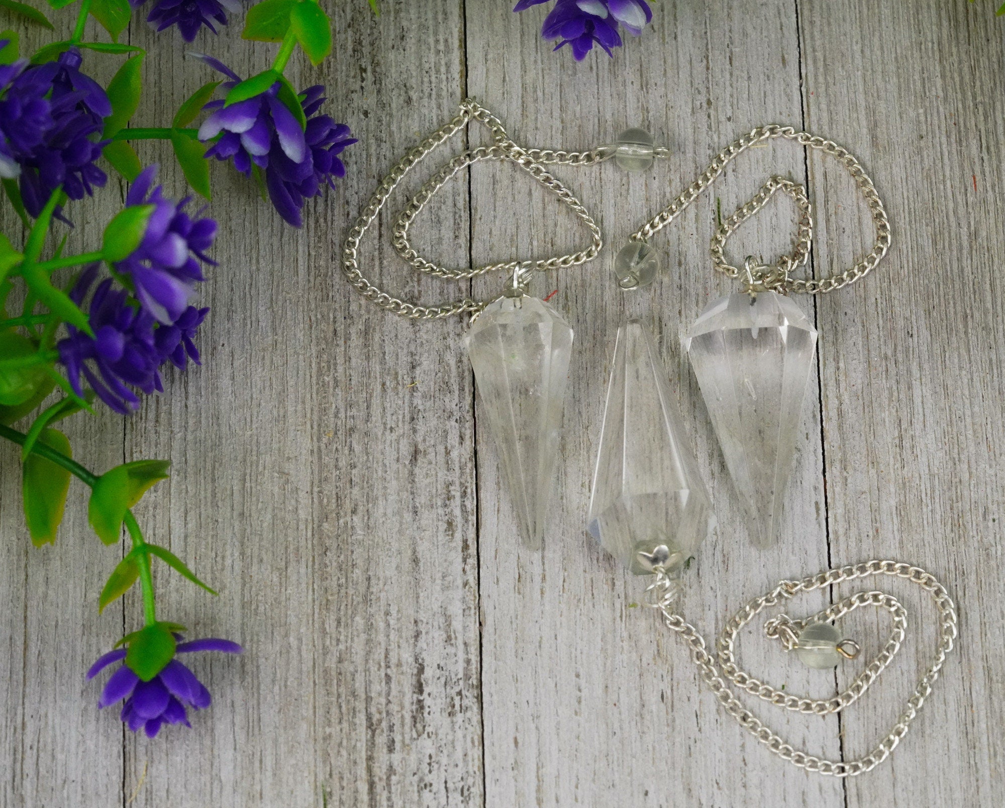 Clear Quartz Crystal Pendulum