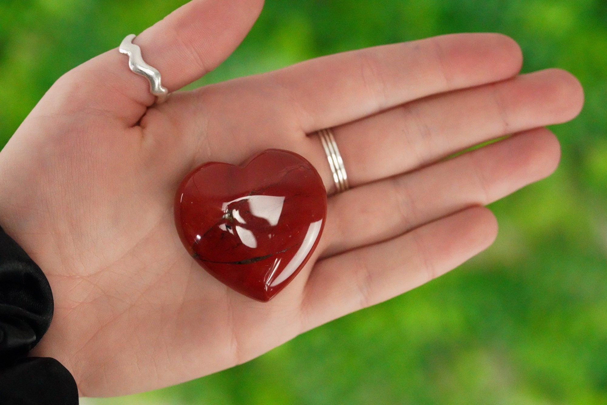 Large Red Jasper Crystal Heart