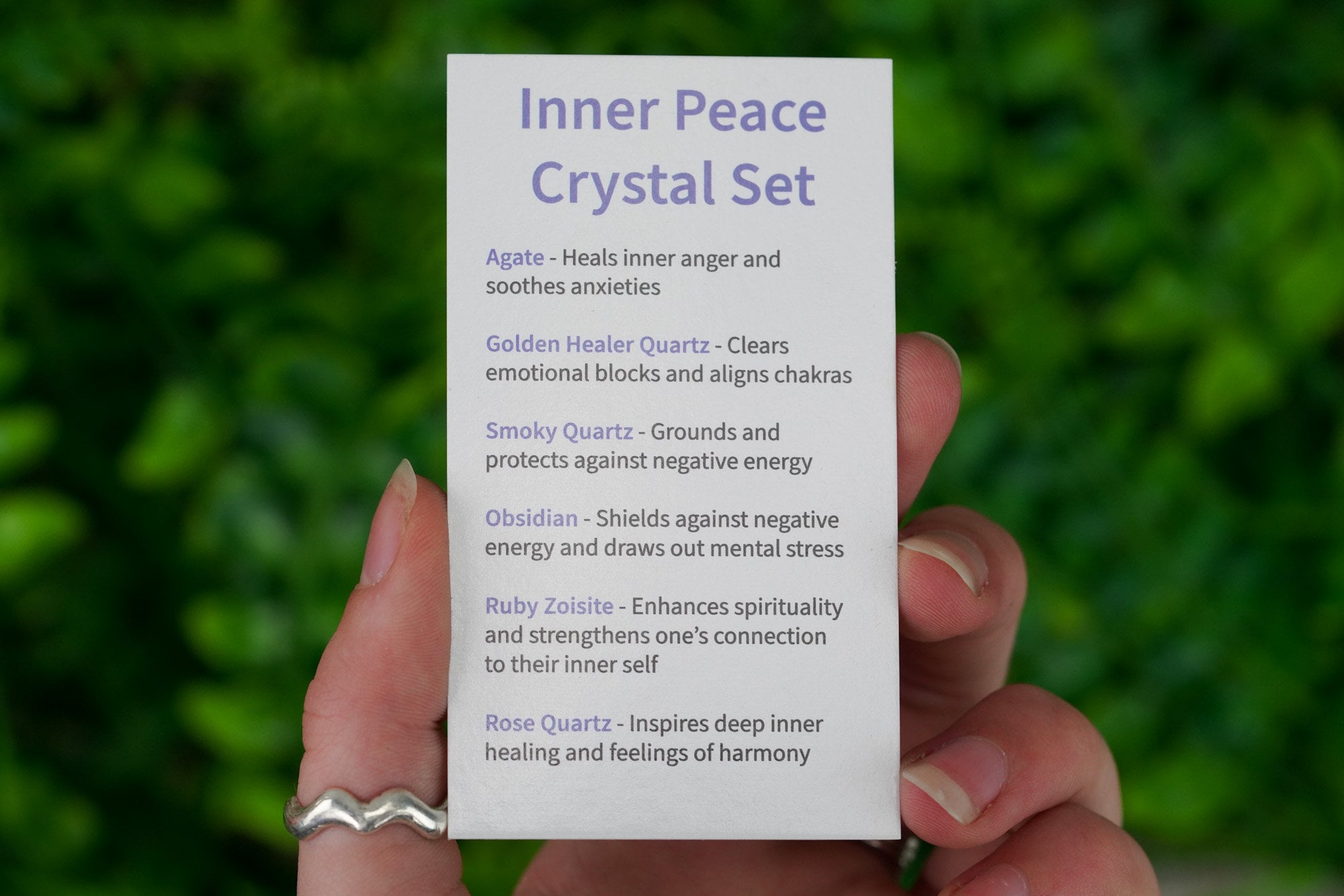 Inner Peace Tumbled Chip Crystal Set