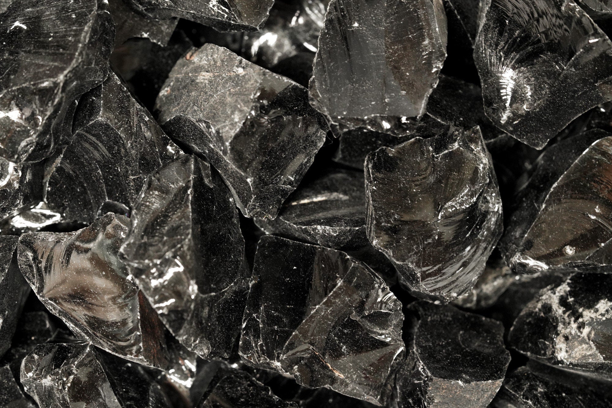 Large Raw Black Obsidian