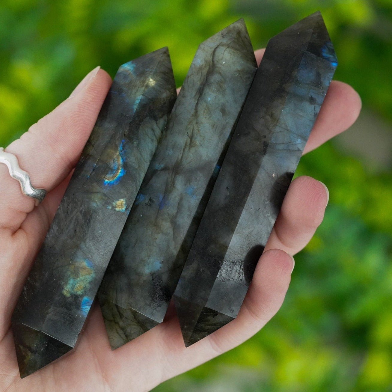 Labradorite double terminated point