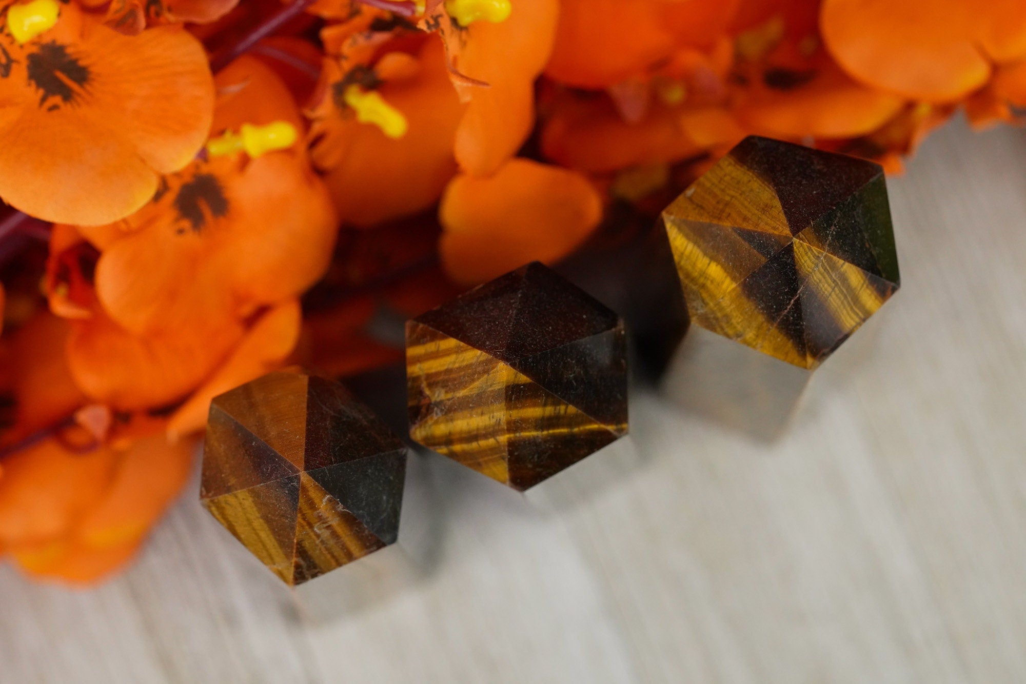 Large Tigers Eye Crystal Tower Point