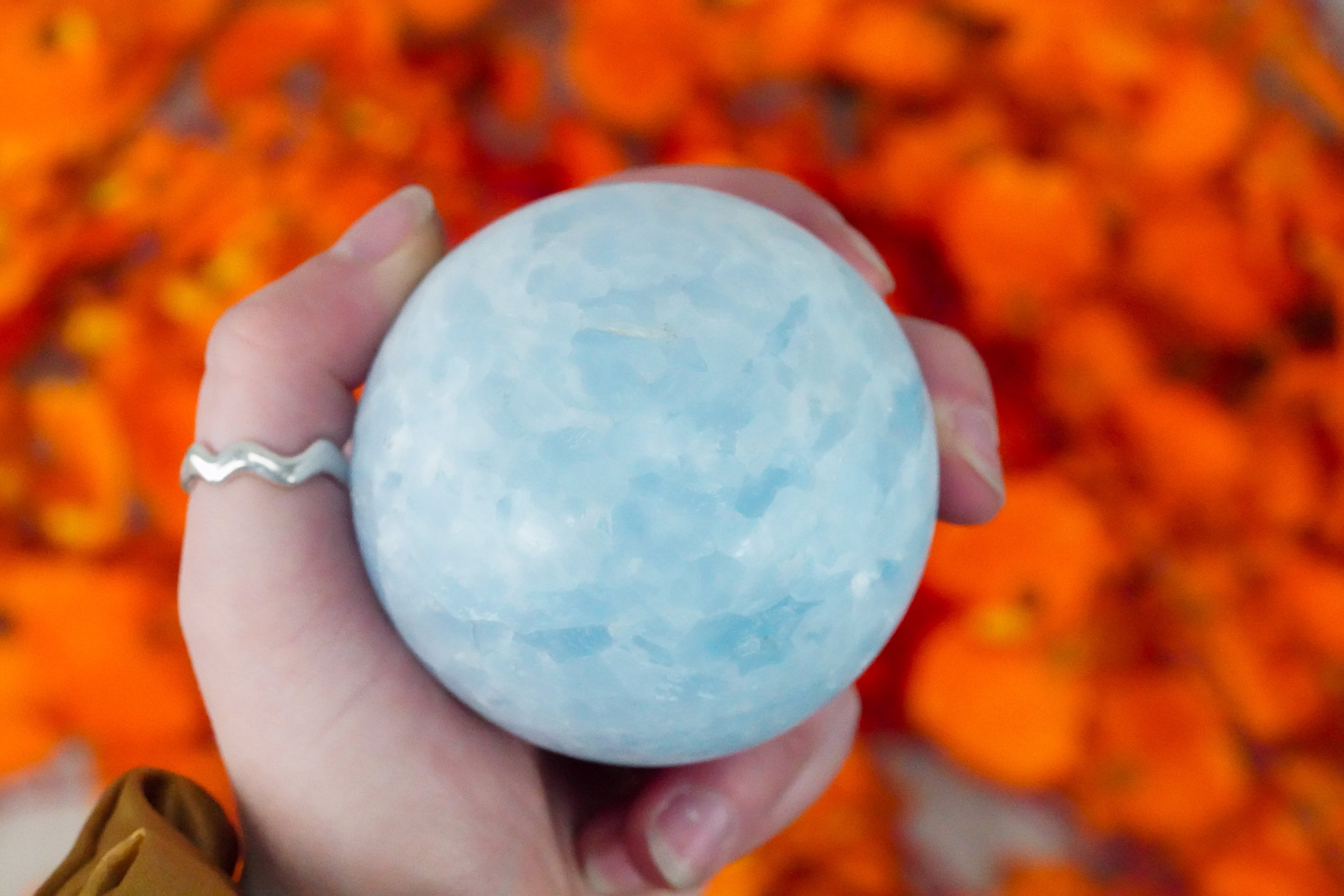 Blue Calcite Crystal Ball