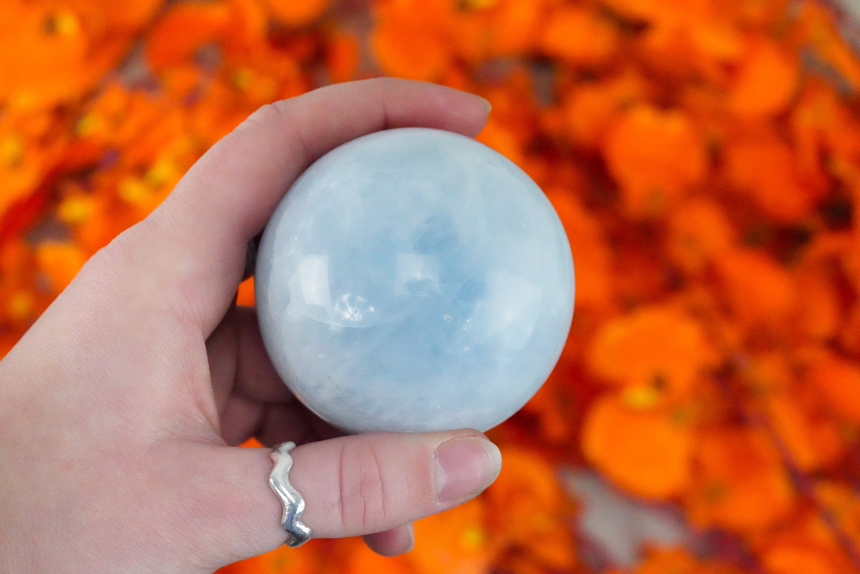 Blue Calcite Crystal Ball
