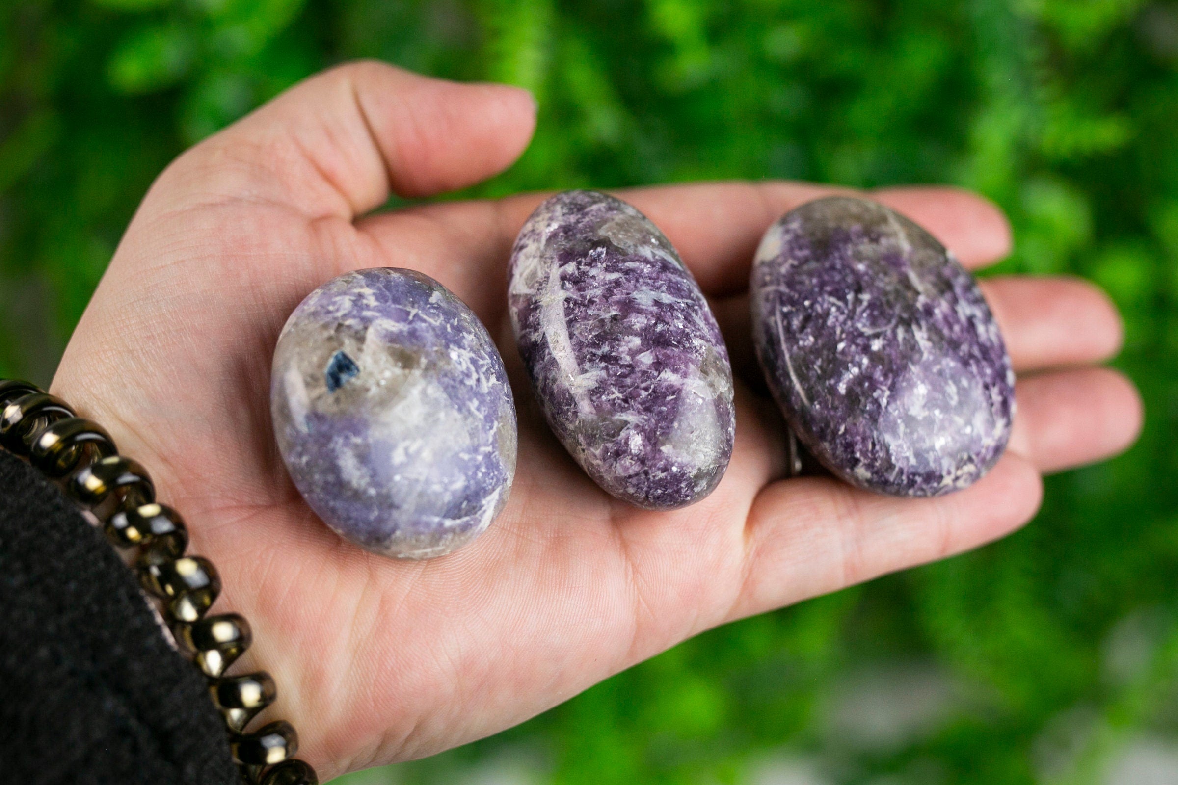 Purple Lepidolite Palm Stone