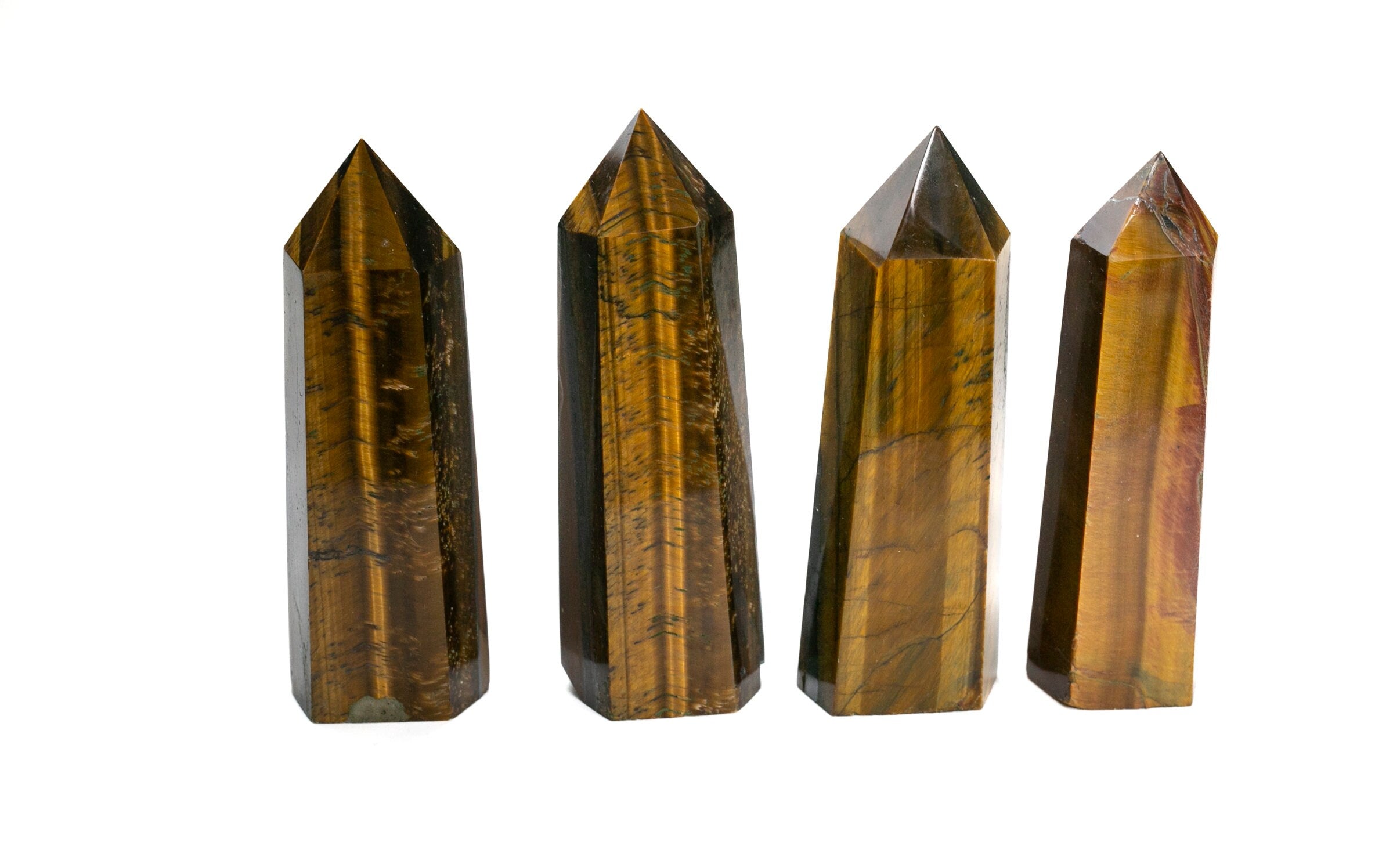 Large Tigers Eye Crystal Tower Point