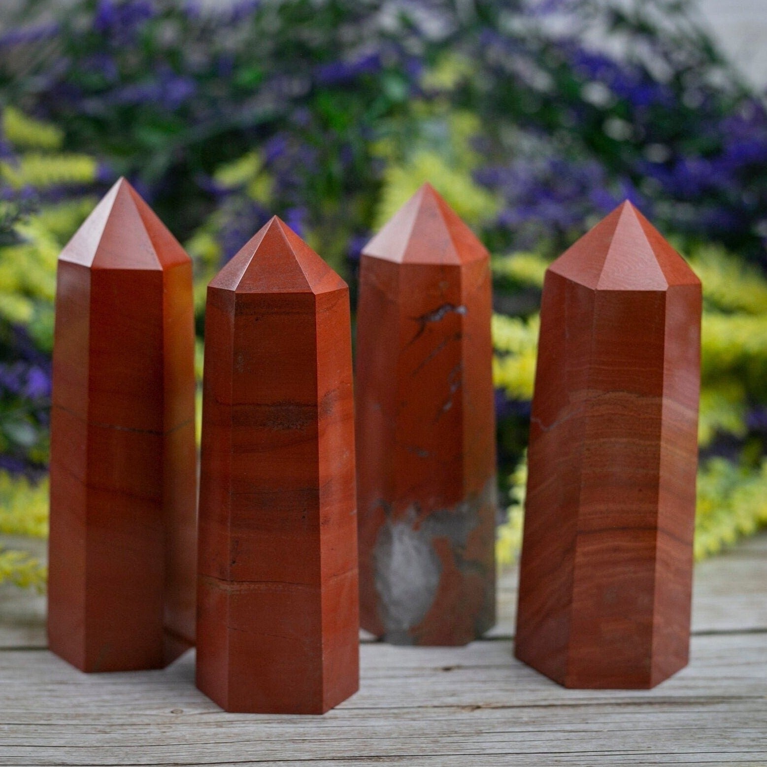 Large Red Jasper Crystal Tower