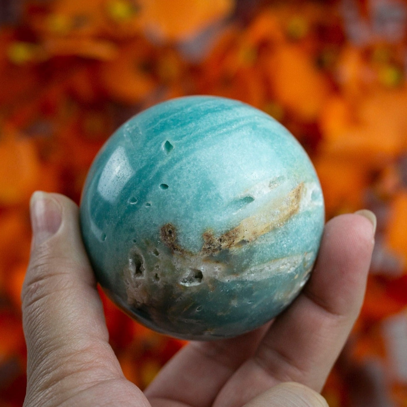 Amazonite Stone Crystal Ball
