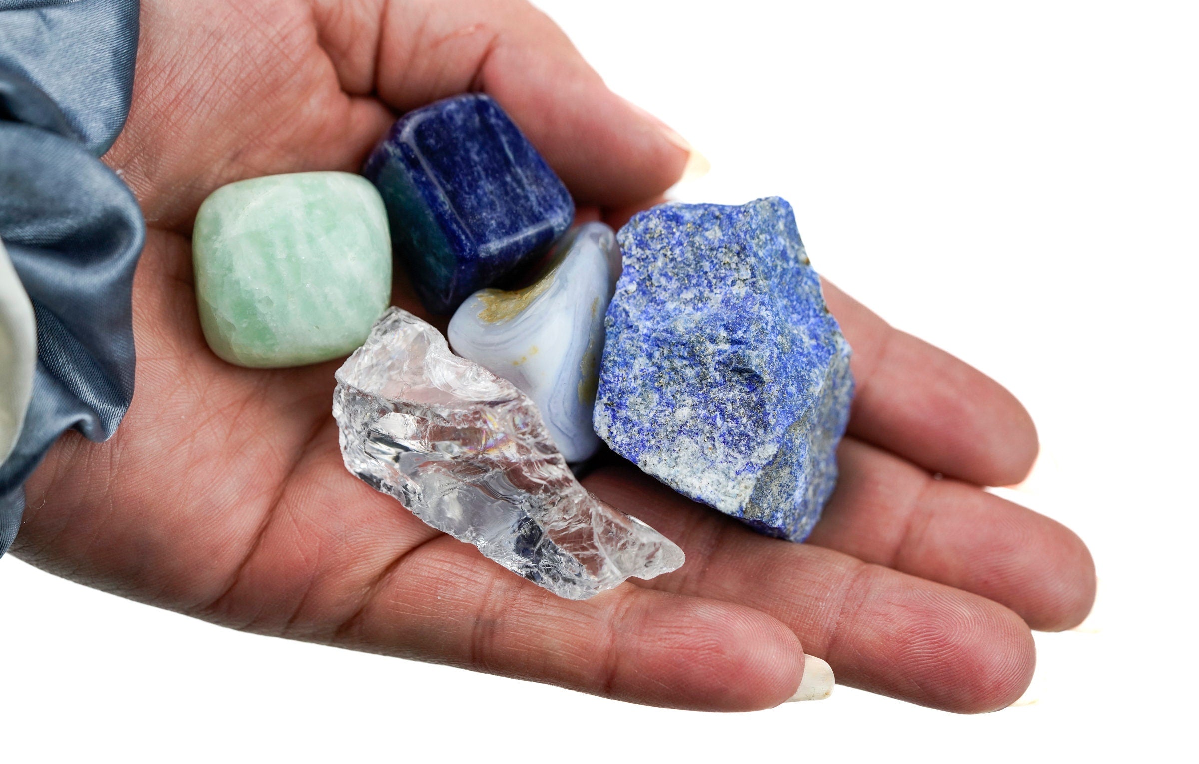 Throat Chakra Crystal Set