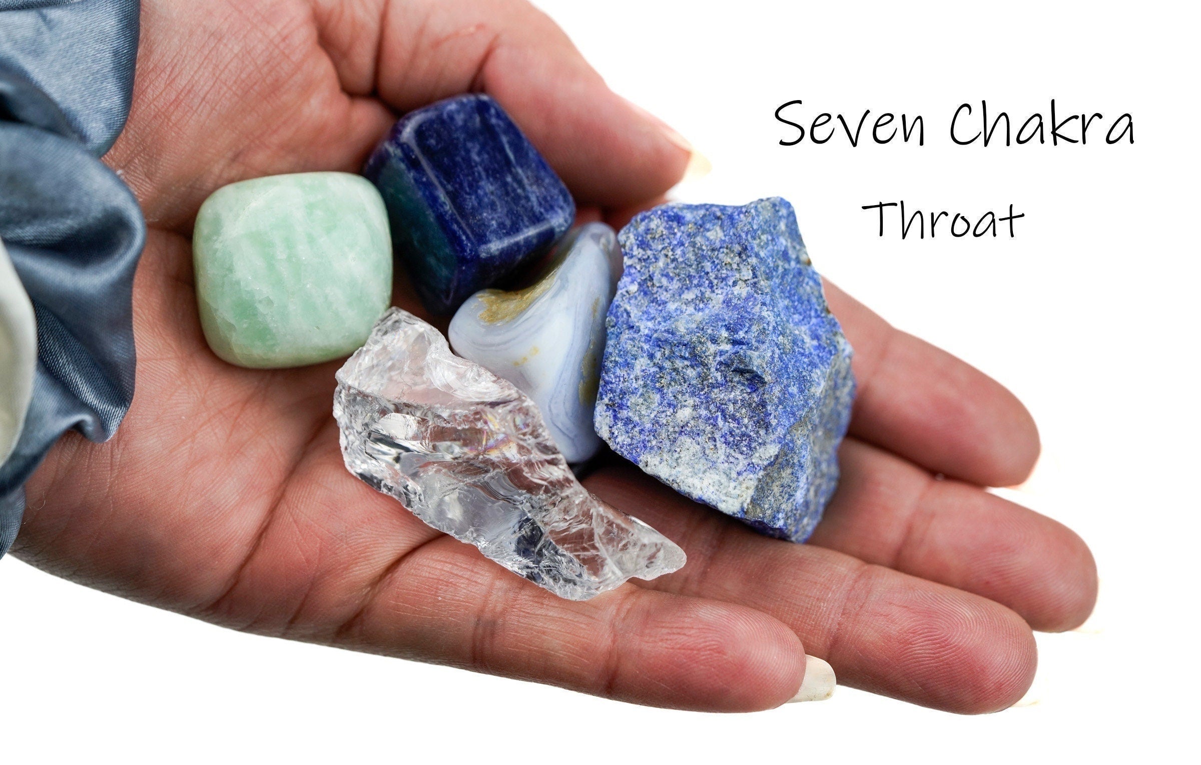 Throat Chakra Crystal Set