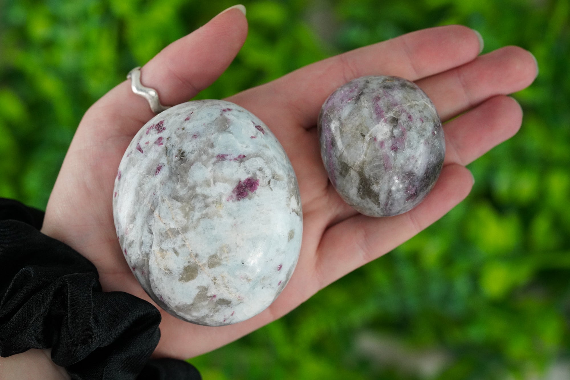 Pink tourmaline Palm Stone