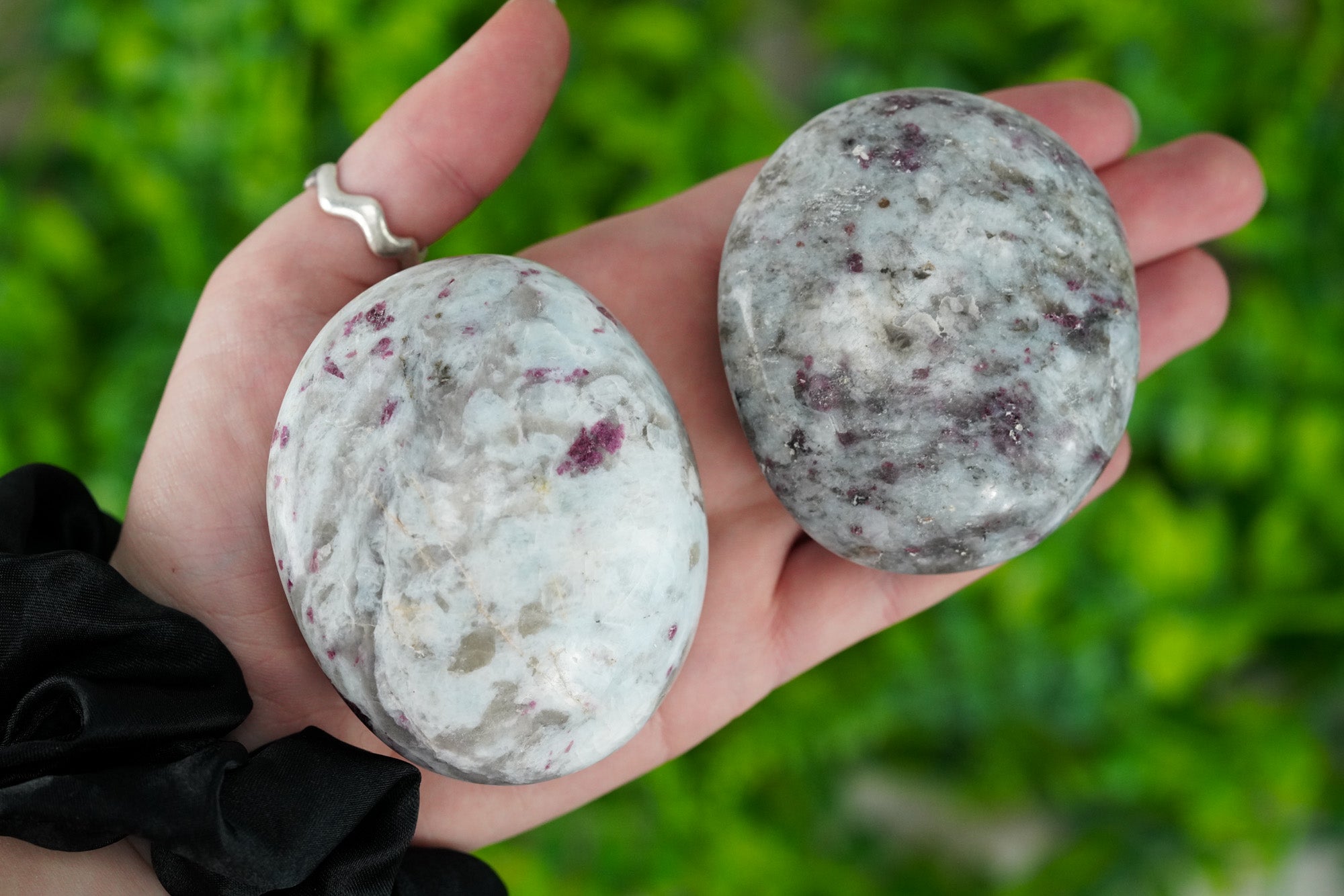 Pink tourmaline Palm Stone