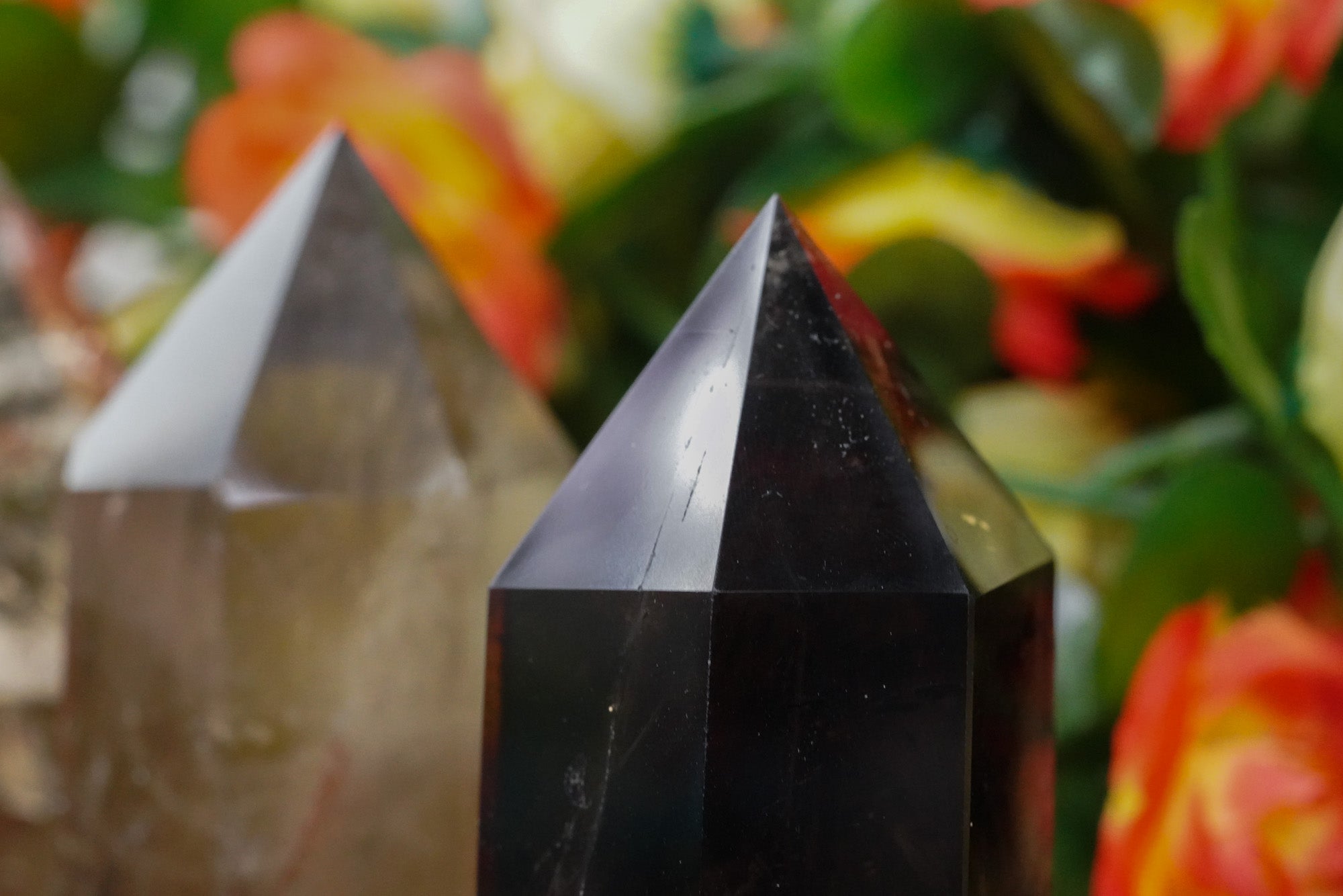 Large Smoky Quartz Crystal Tower