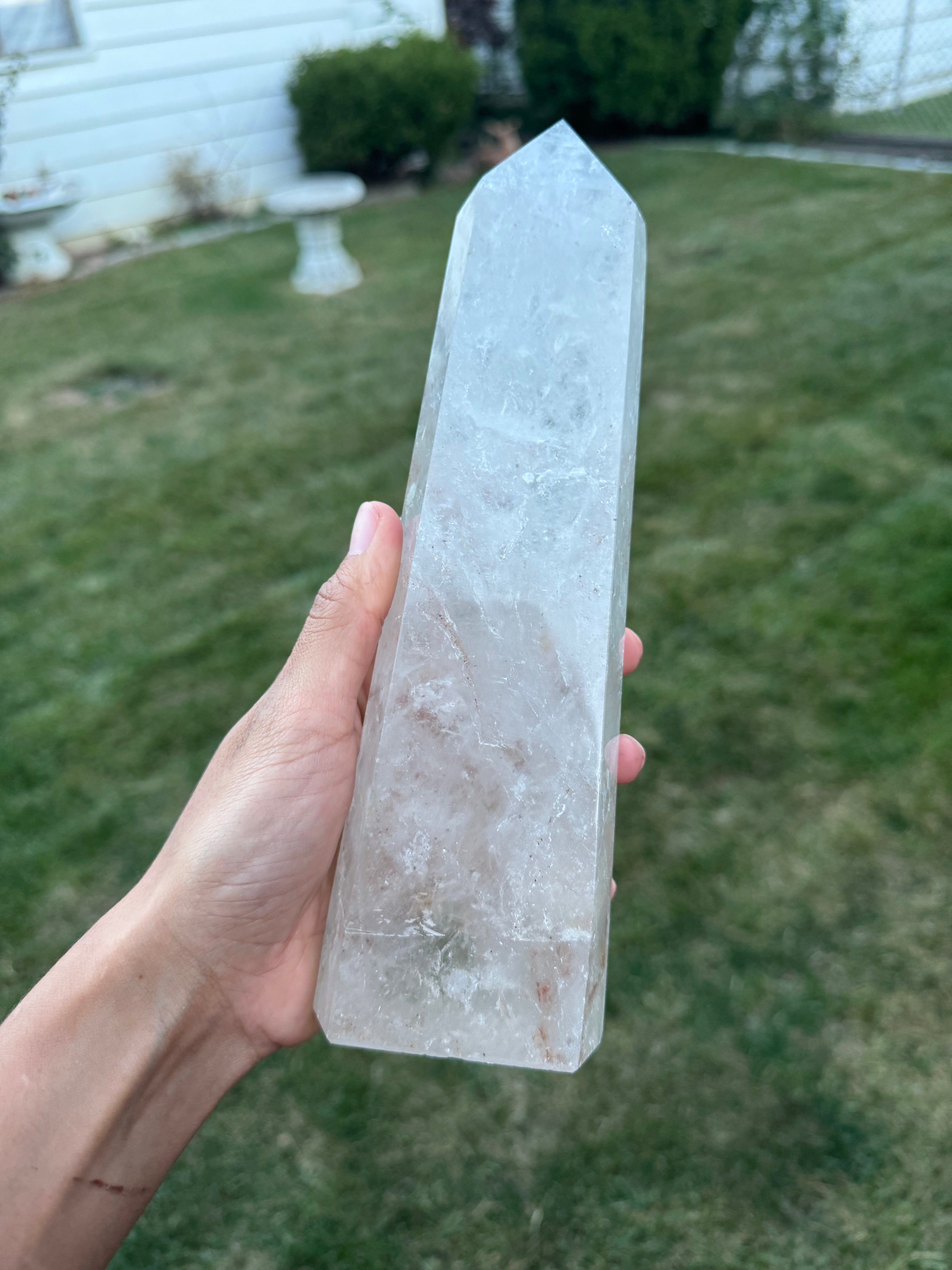 Extra extra large clear quartz tower