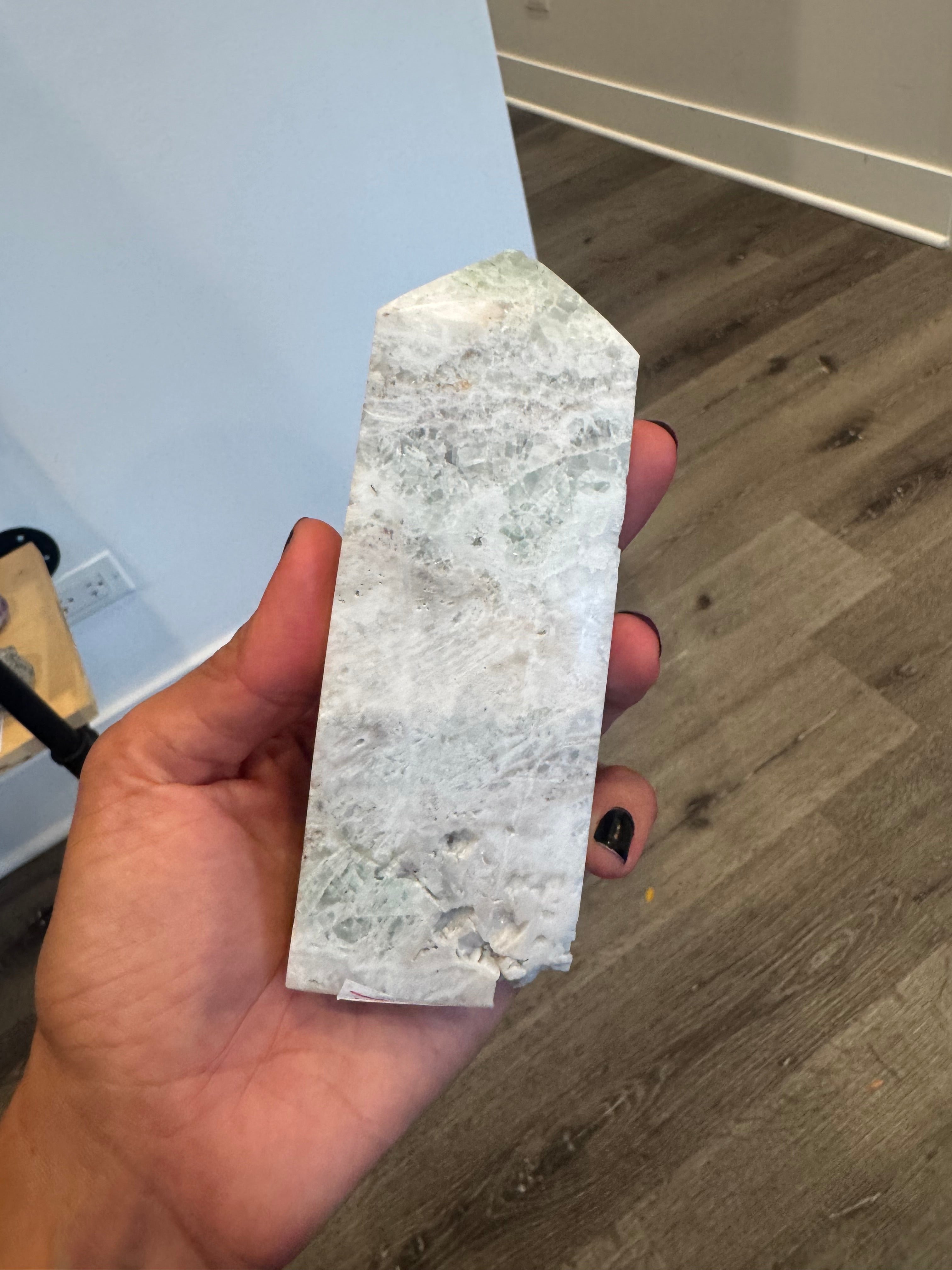 Moss agate large tower