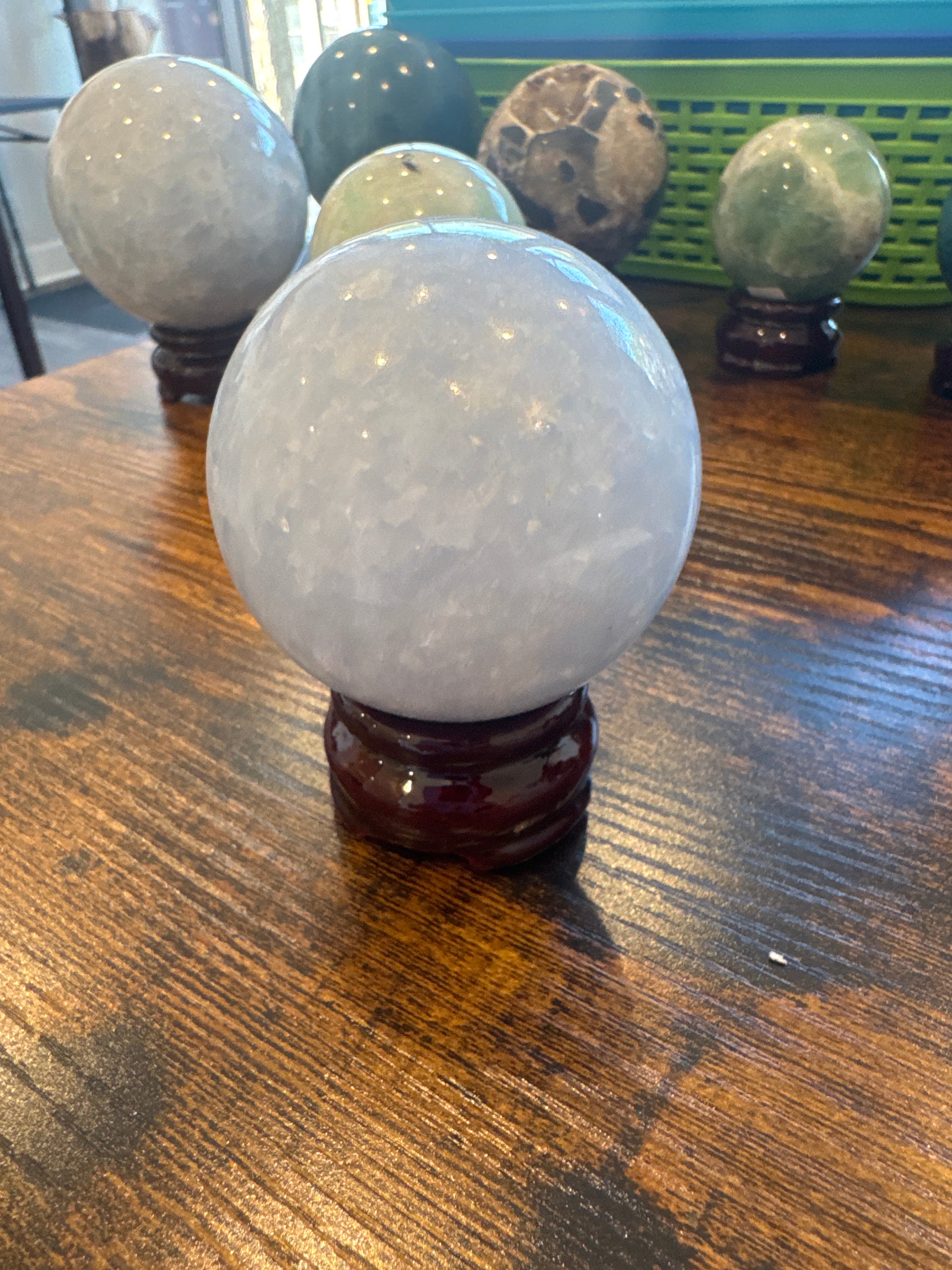 Blue calcite medium sphere