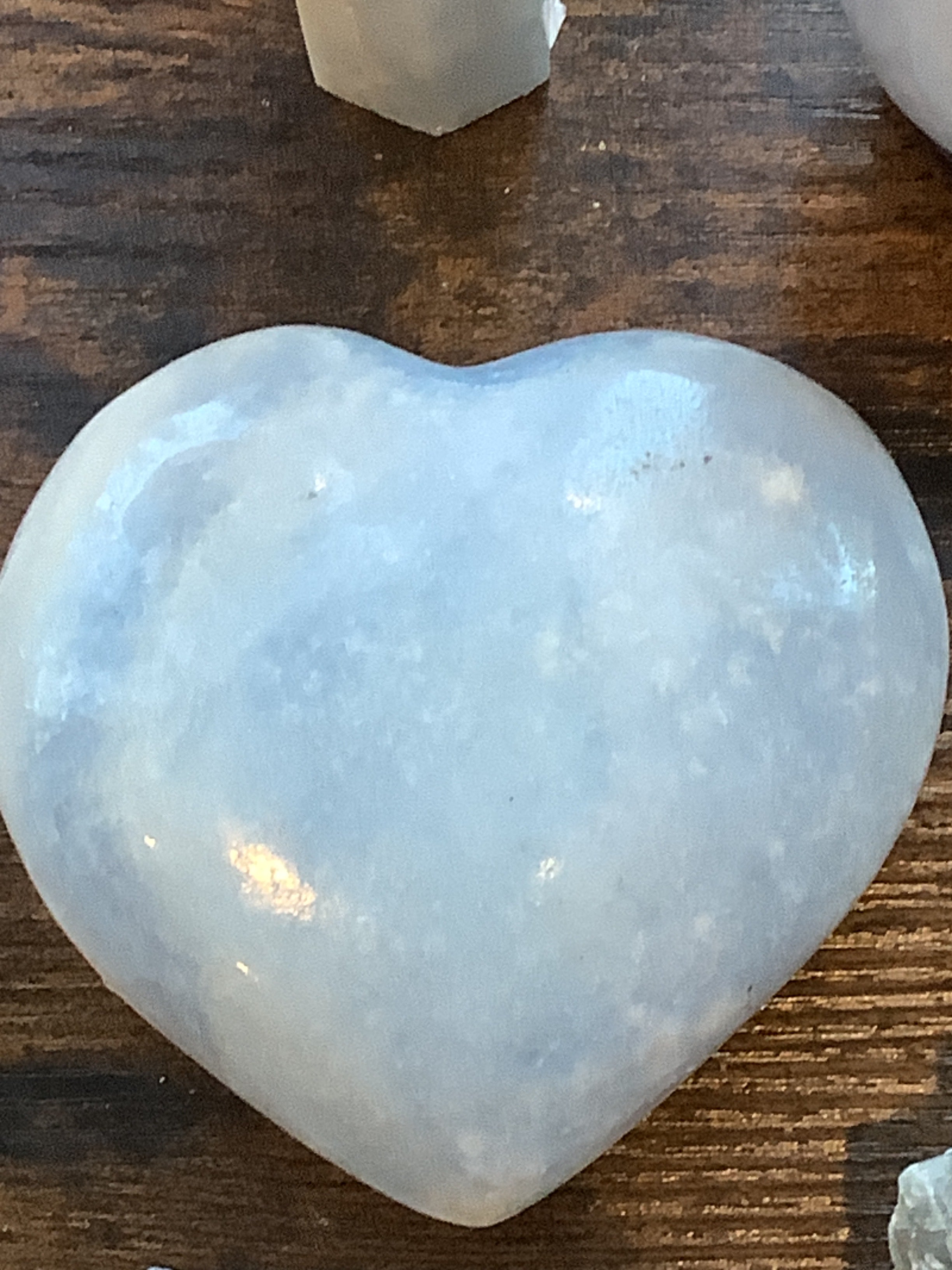 Blue Calcite Heart
