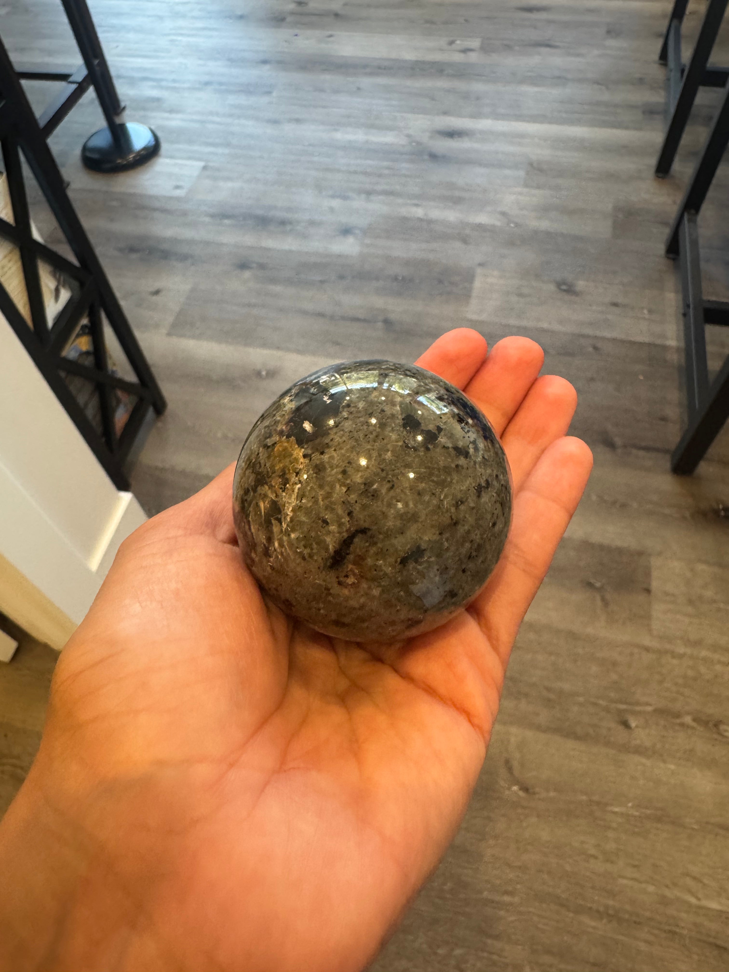 Indigo gabbro sphere
