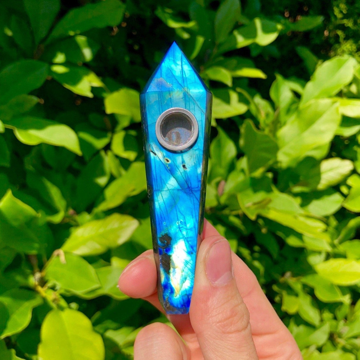 Labradorite Crystal Pipe