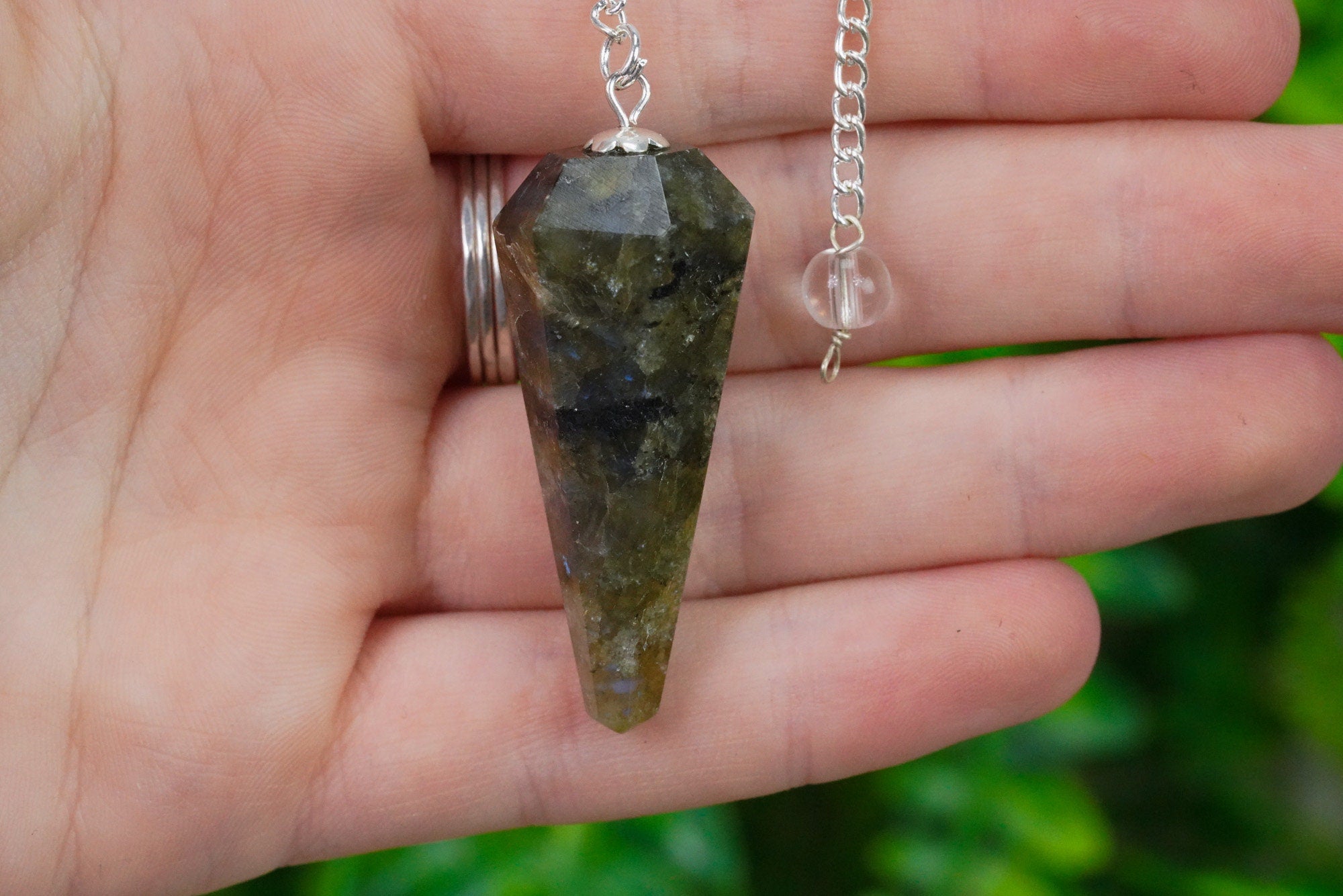 Labradorite Crystal Pendulum