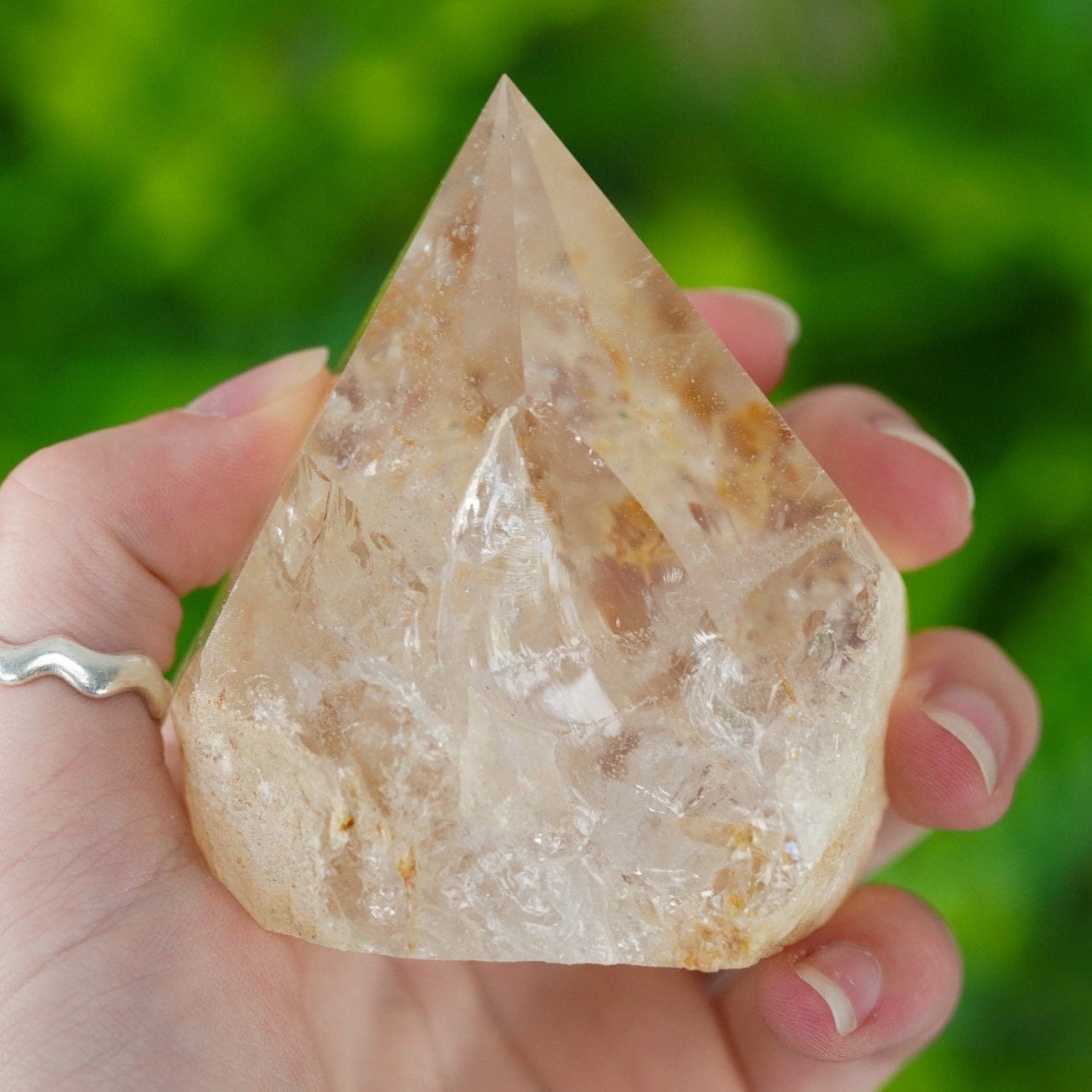 Large Raw Clear Quartz Polished Crystal Point