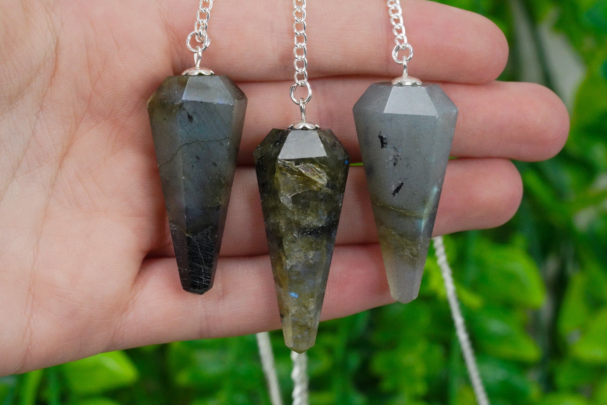 Labradorite Crystal Pendulum