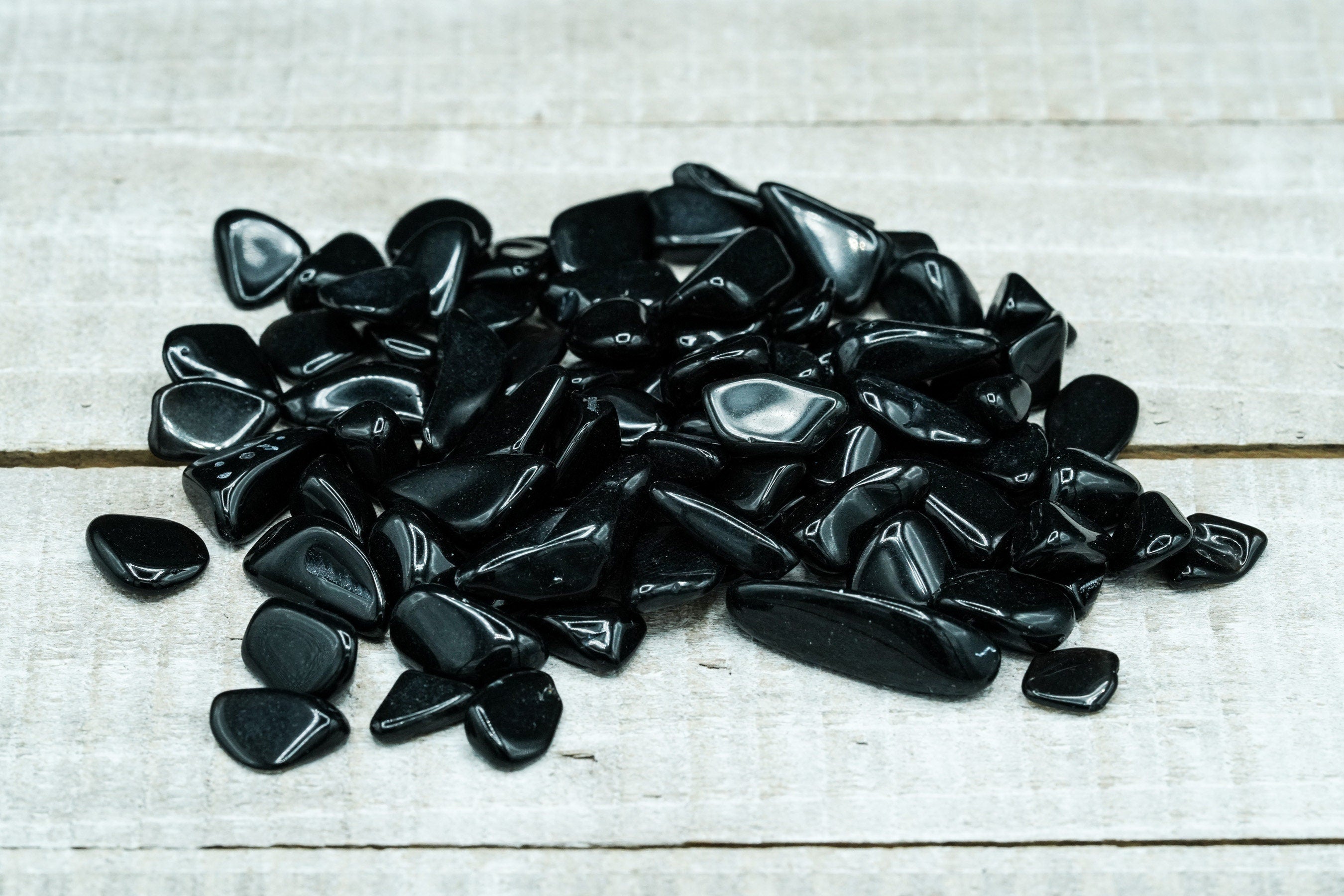 Obsidian Tumbled Crystal Chips, Choose Amount