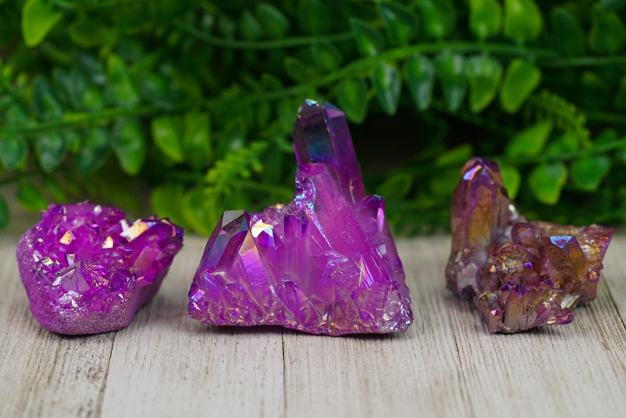 Purple Aura Quartz Crystal Cluster