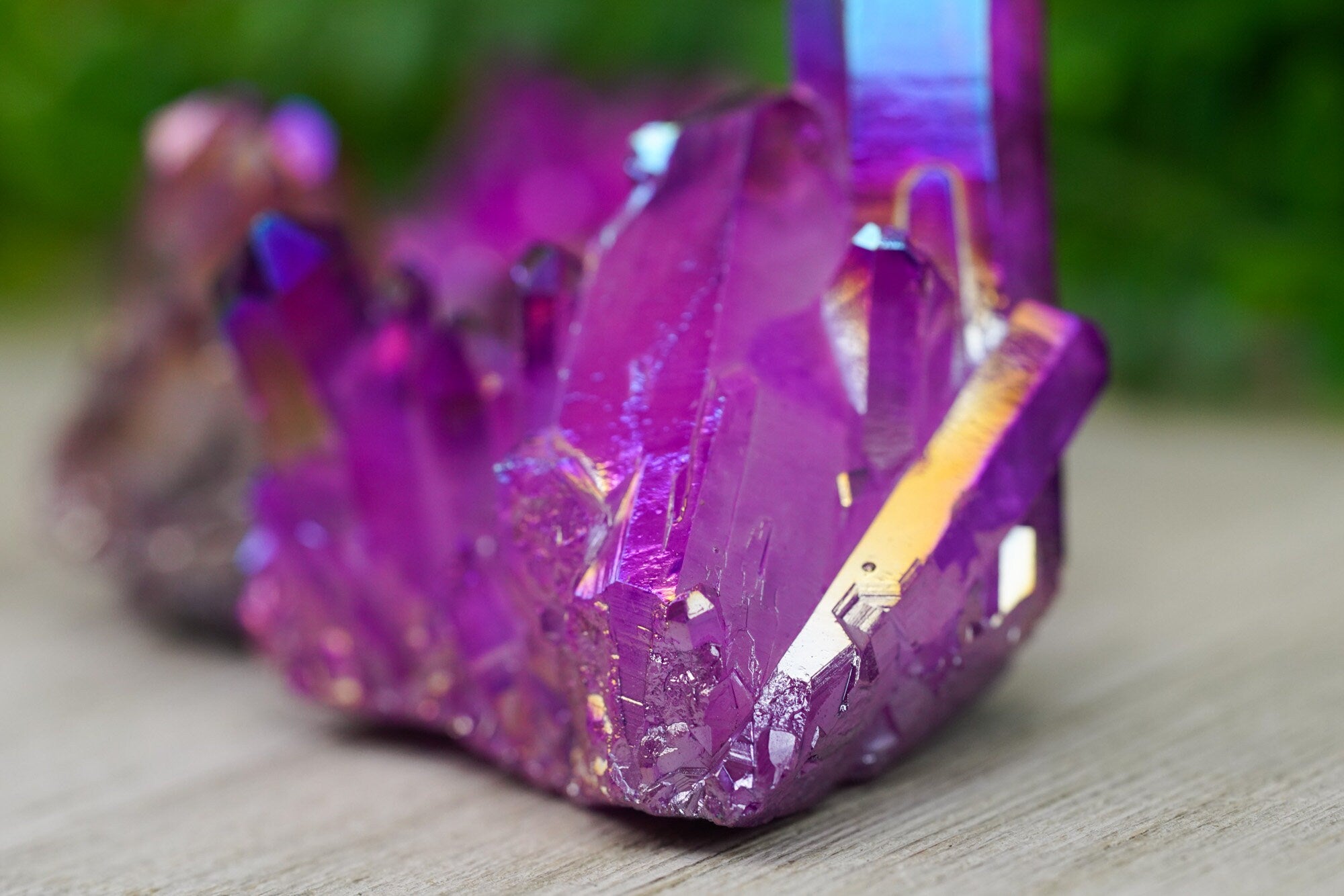 Purple Aura Quartz Crystal Cluster