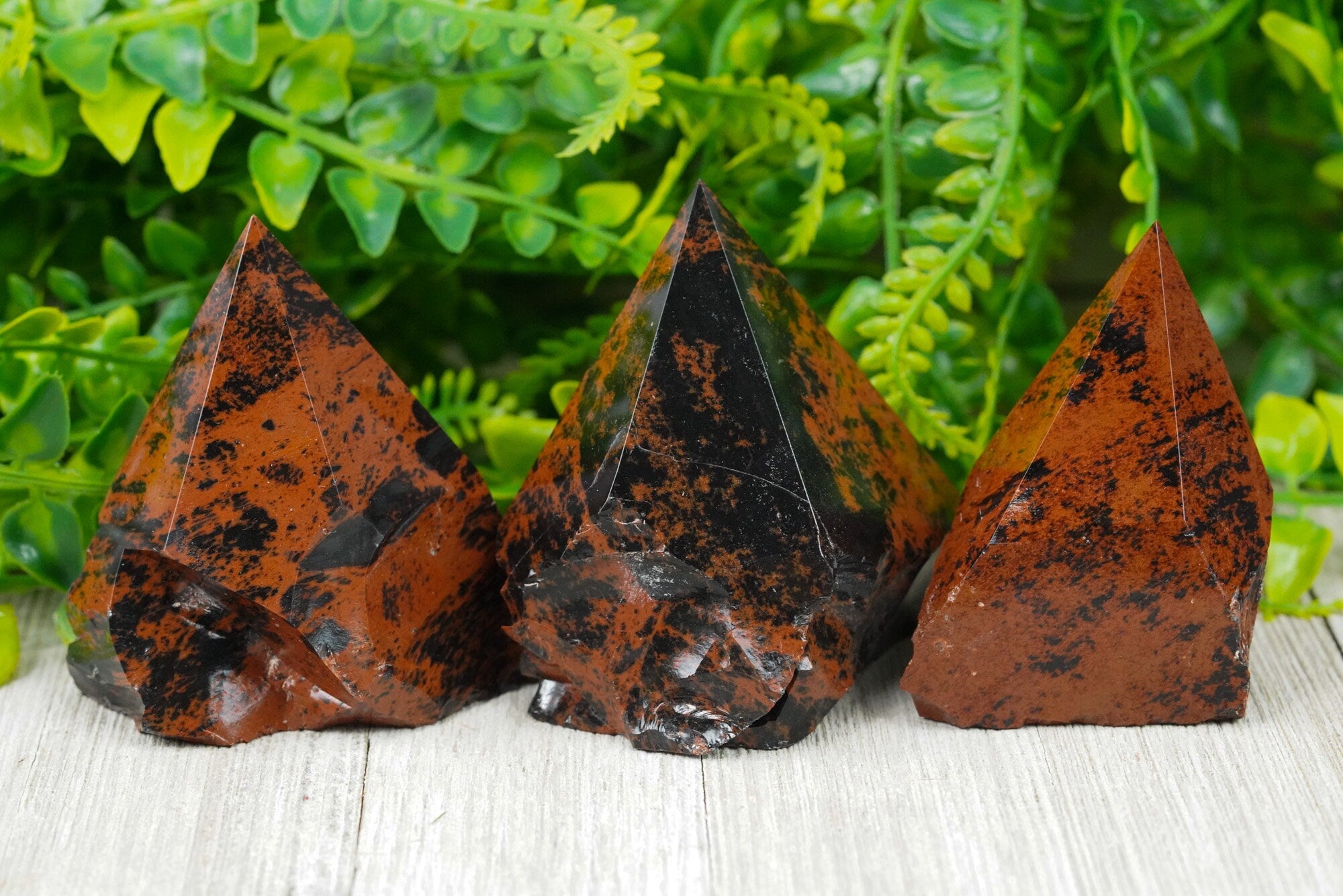 Large Raw Mahogany Obsidian Polished Crystal Point