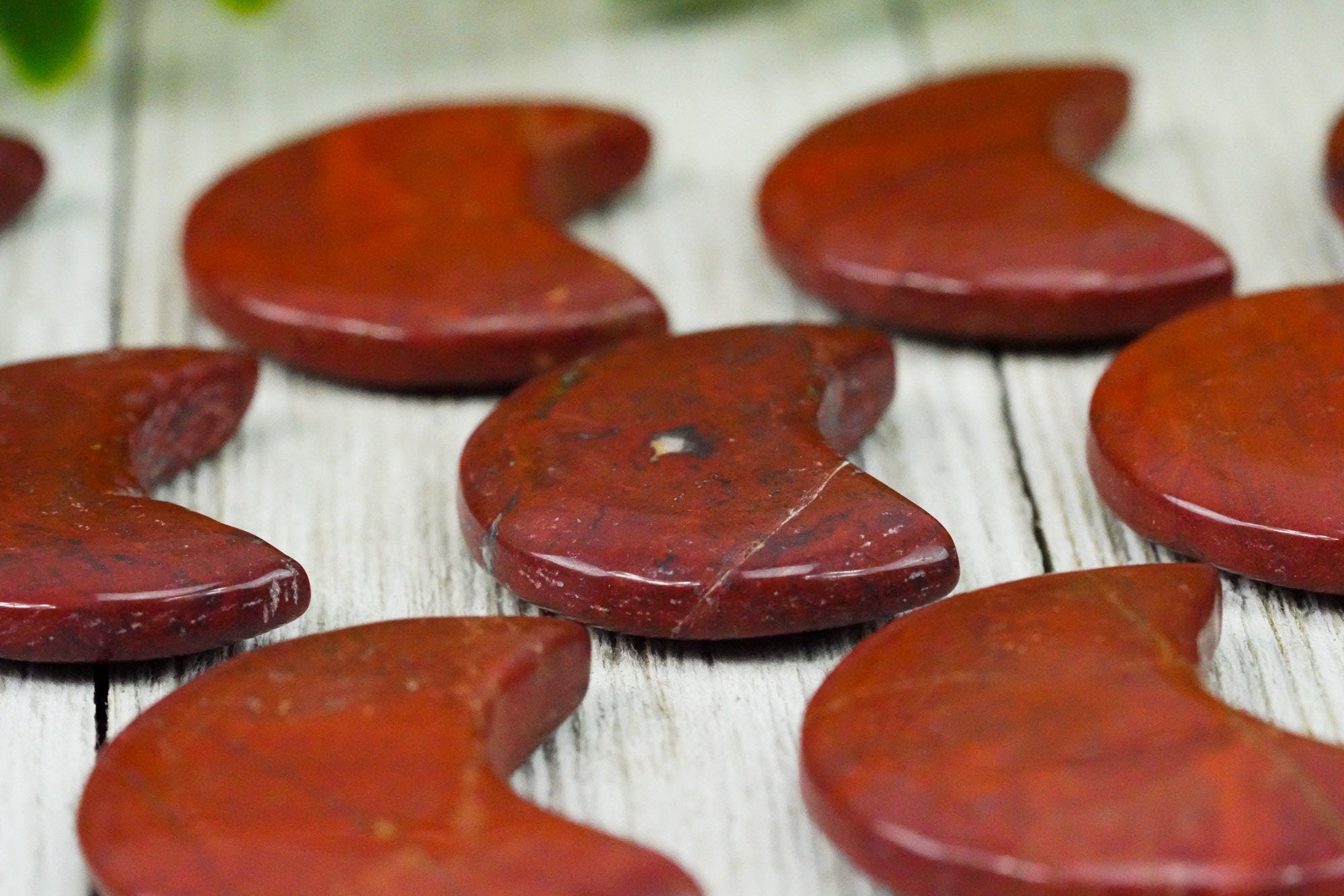 Red Jasper Crystal Crescent Moon