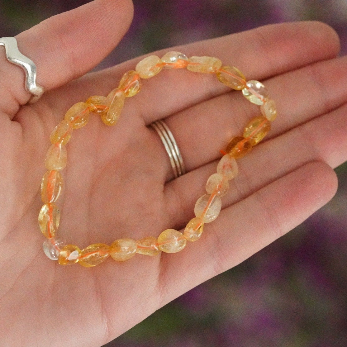 Citrine Tumbled Stone Bracelet