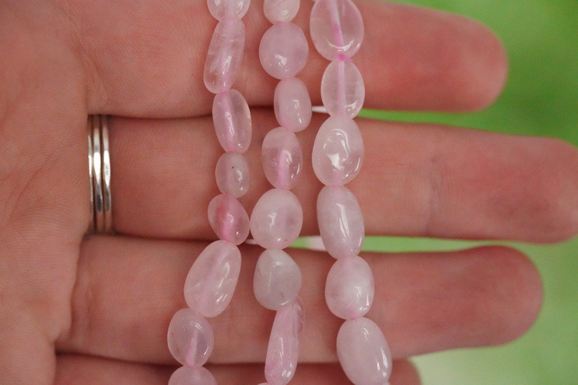 Rose Quartz Tumbled Stone Bracelet