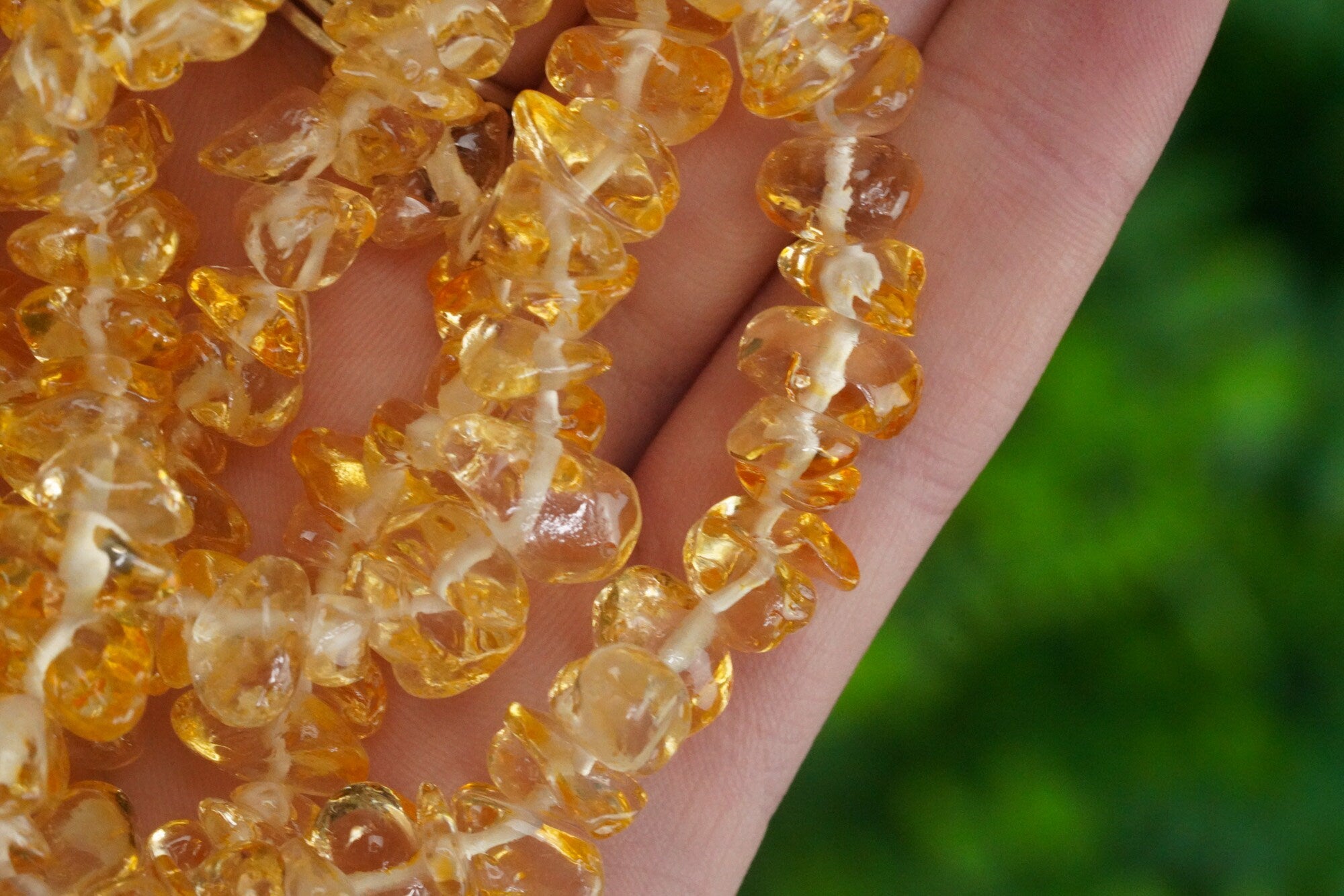 Citrine Tumbled Stone Crystal Chip Bracelet