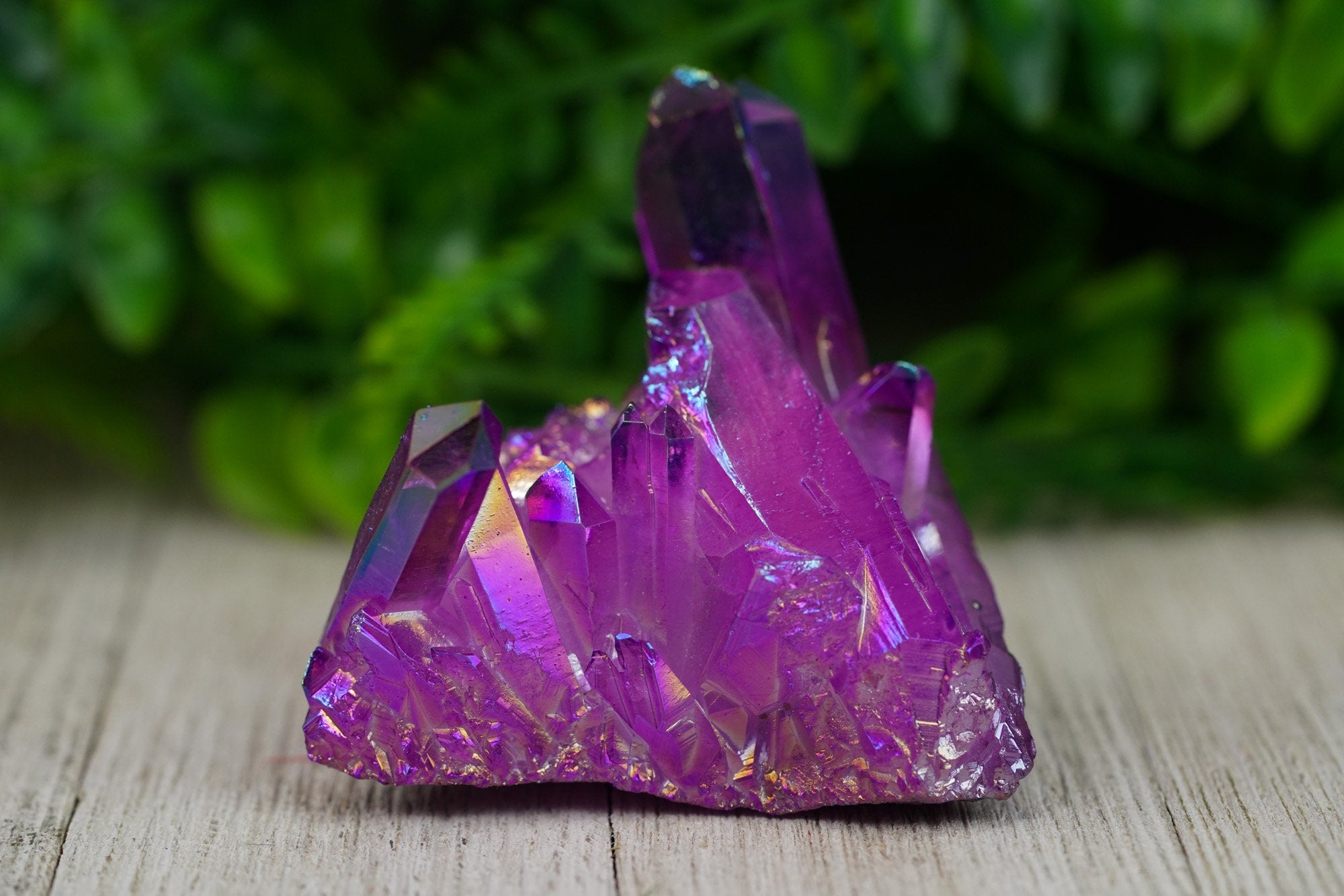 Purple Aura Quartz Crystal Cluster