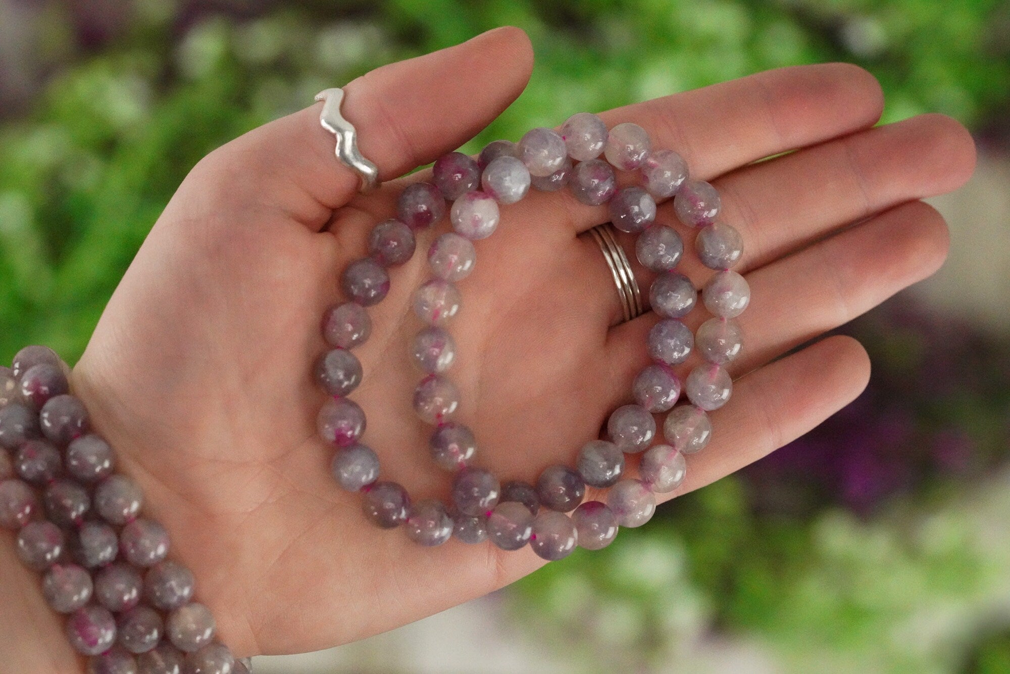 Pink Tourmaline 8mm beads Stone Crystal Bracelet