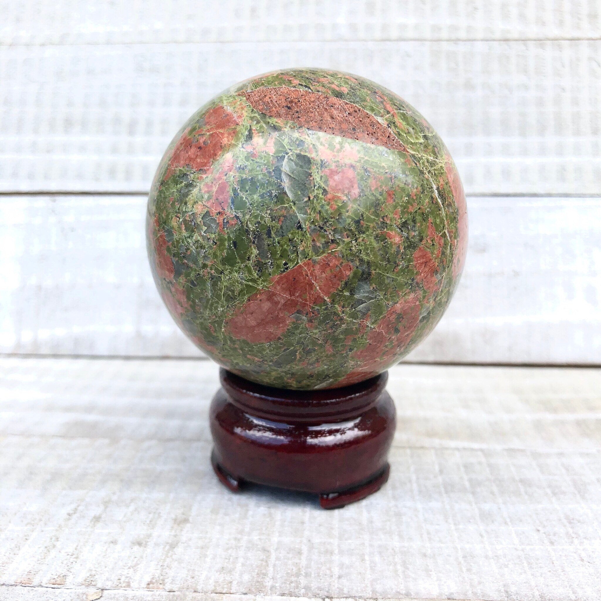 Wooden Crystal Ball Stand