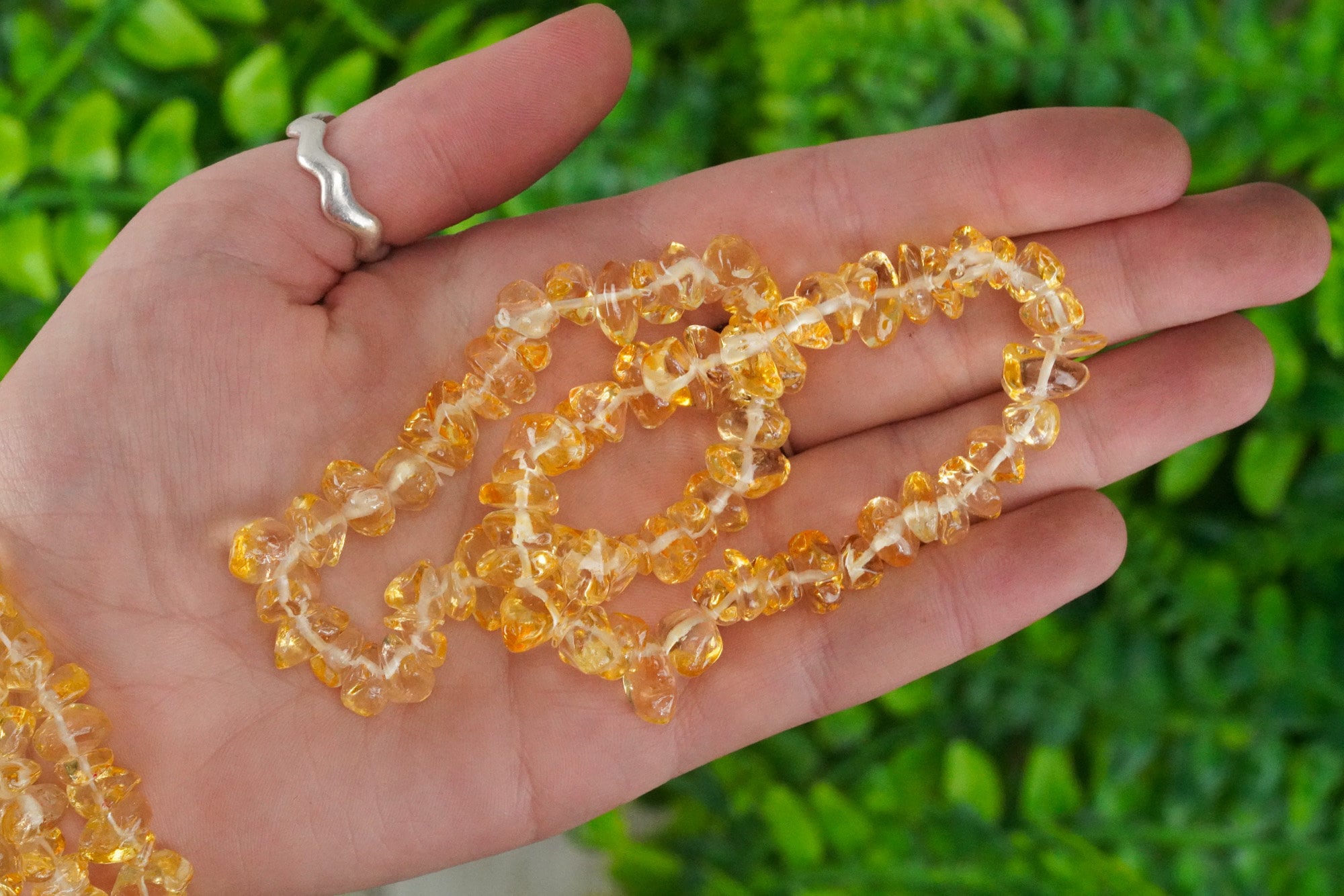 Citrine Tumbled Stone Crystal Chip Bracelet